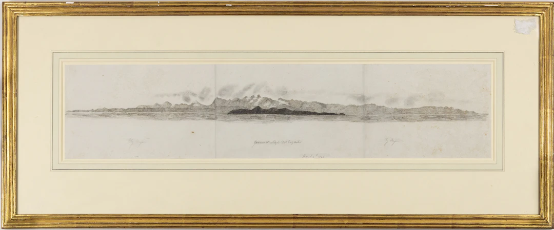 Original Drawing of Ohi Island in the Moluccas by L. H. Byrne