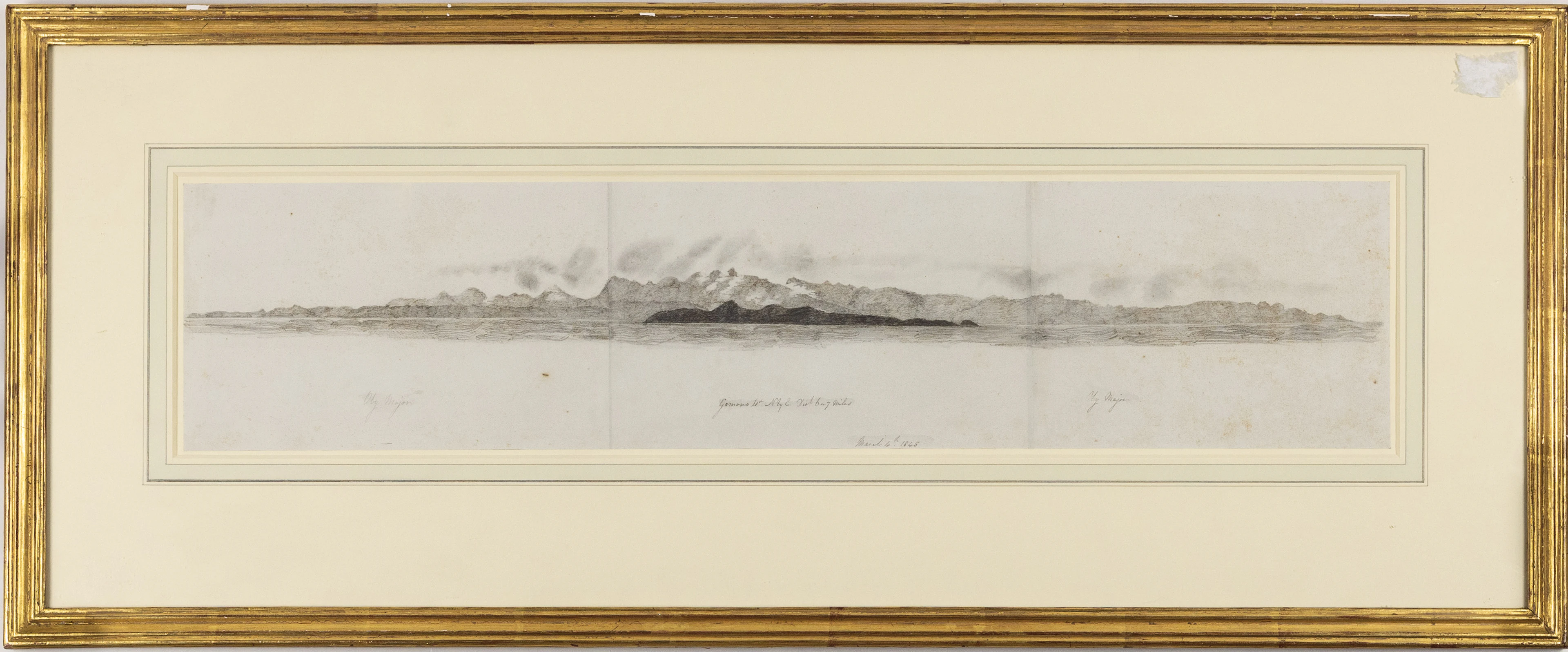 Original Drawing of Ohi Island in the Moluccas by L. H. Byrne