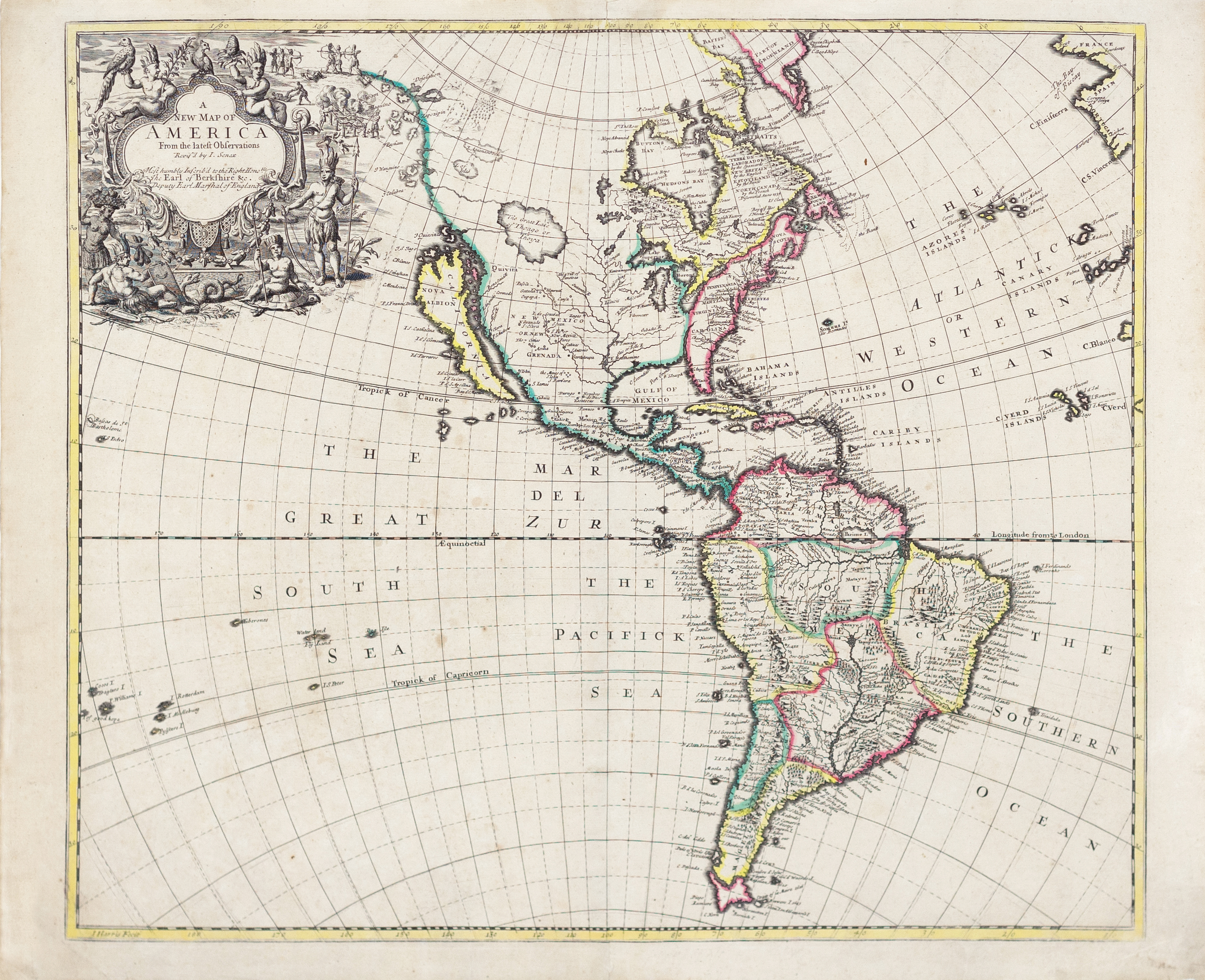 Senex's Map of America, 1719