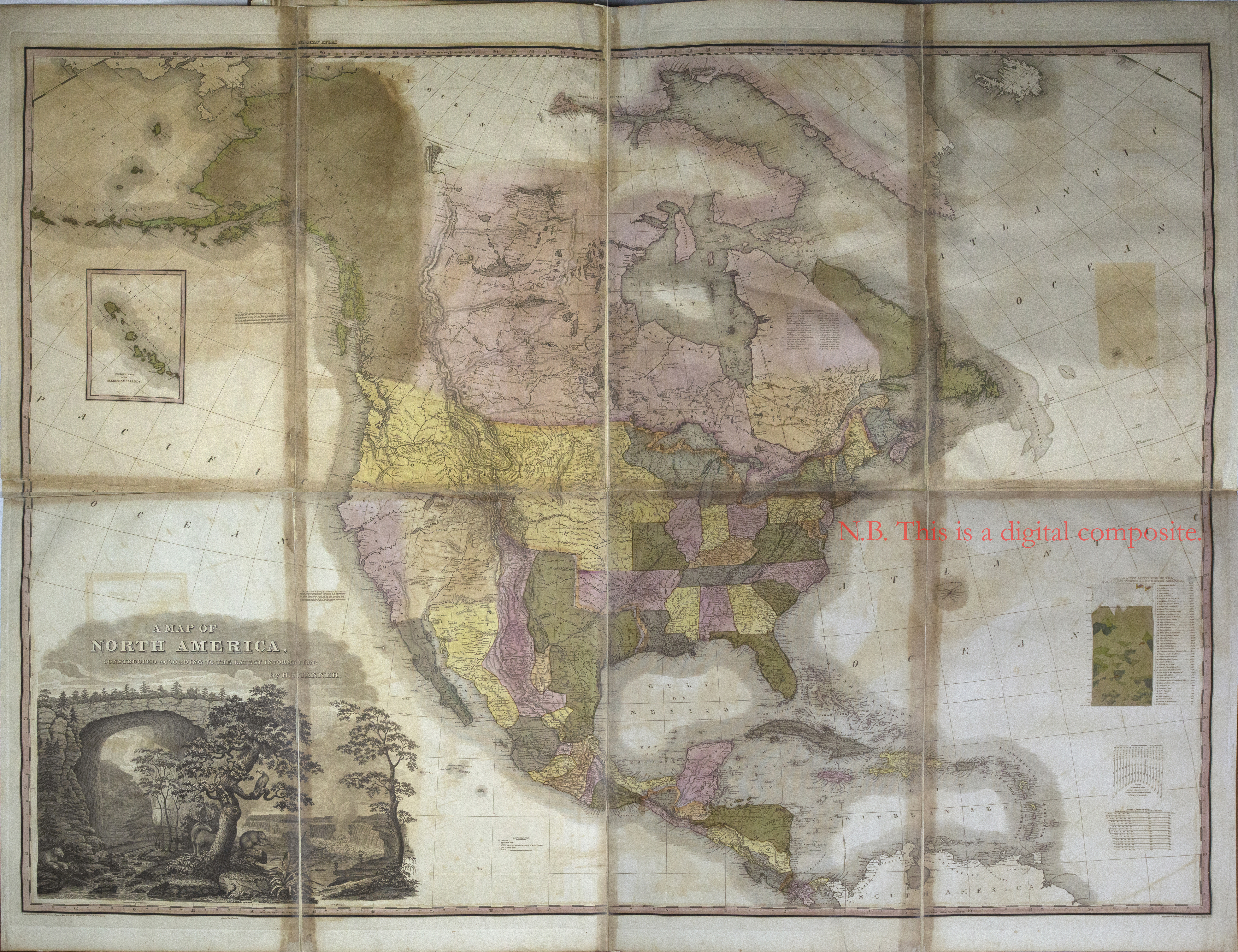 Henry Tanner's New American Atlas, 1823 - With Congressional Provenance