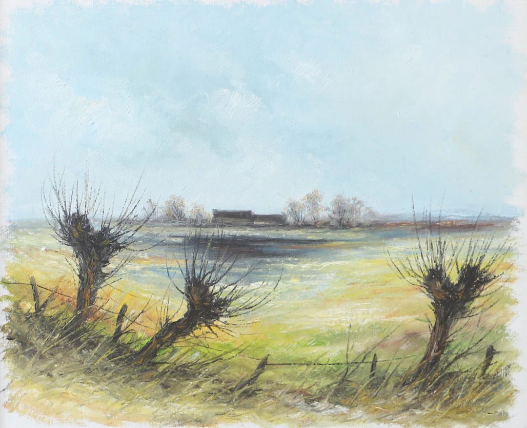 CARL JULIUS. "Skåne-motiv", olja på duk, signerad C. Julius.