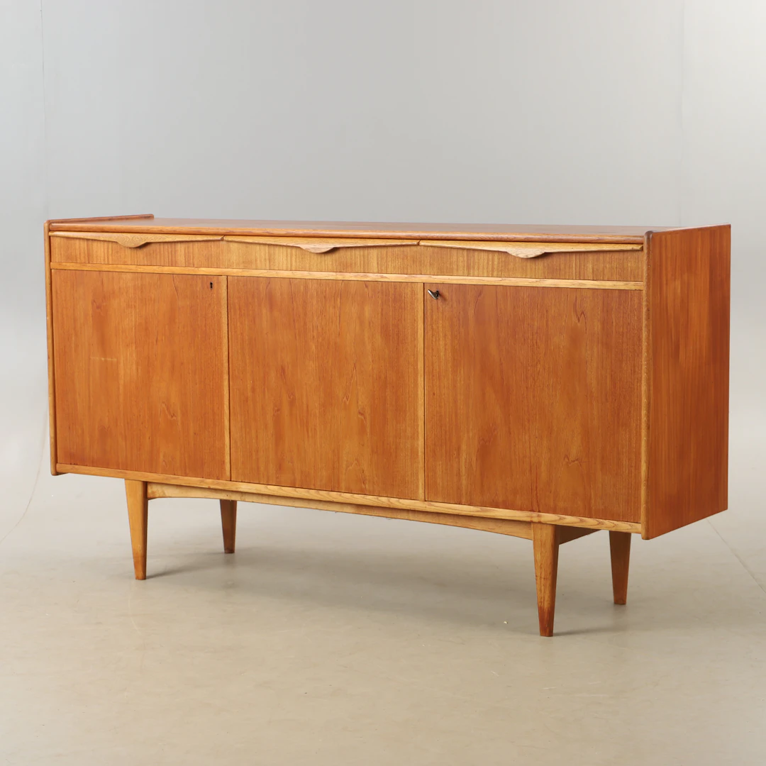 SIDEBOARD, teak och ek, Breo, Oderljunga, 1900-talets mitt.