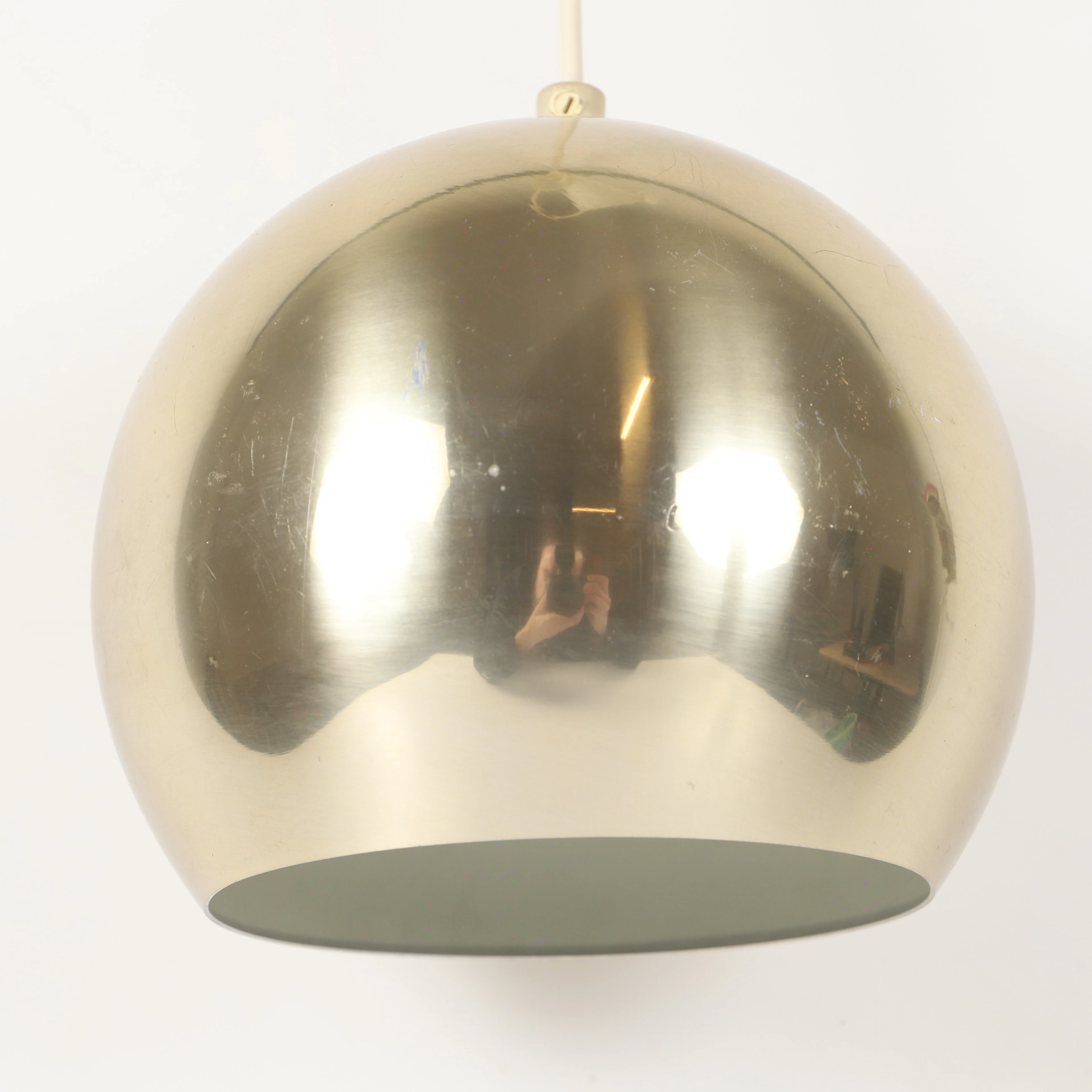 VERNER PANTON. Taklampa, förgylld, ”Topan”, Louis Poulsen, Danmark