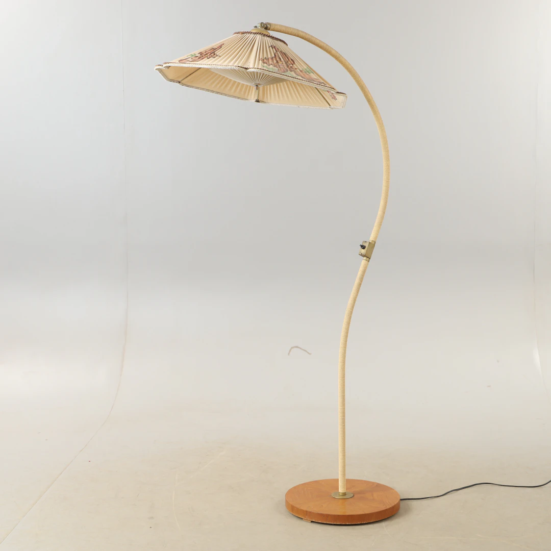 GOLVLAMPA, snöre och alm, Swedish modern, 1930/40-tal.
