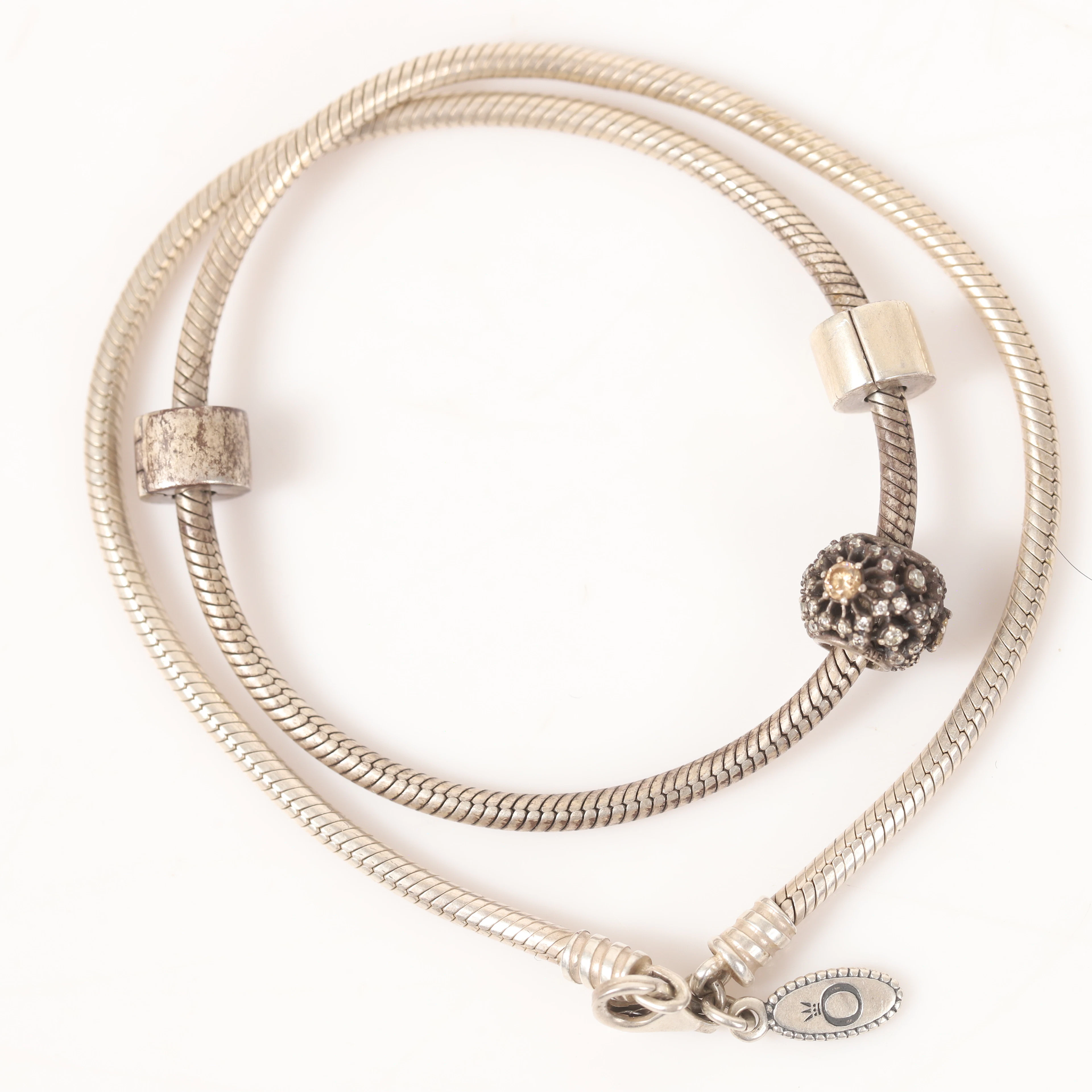 COLLIER, sterlingsilver med berlock, Pandora.