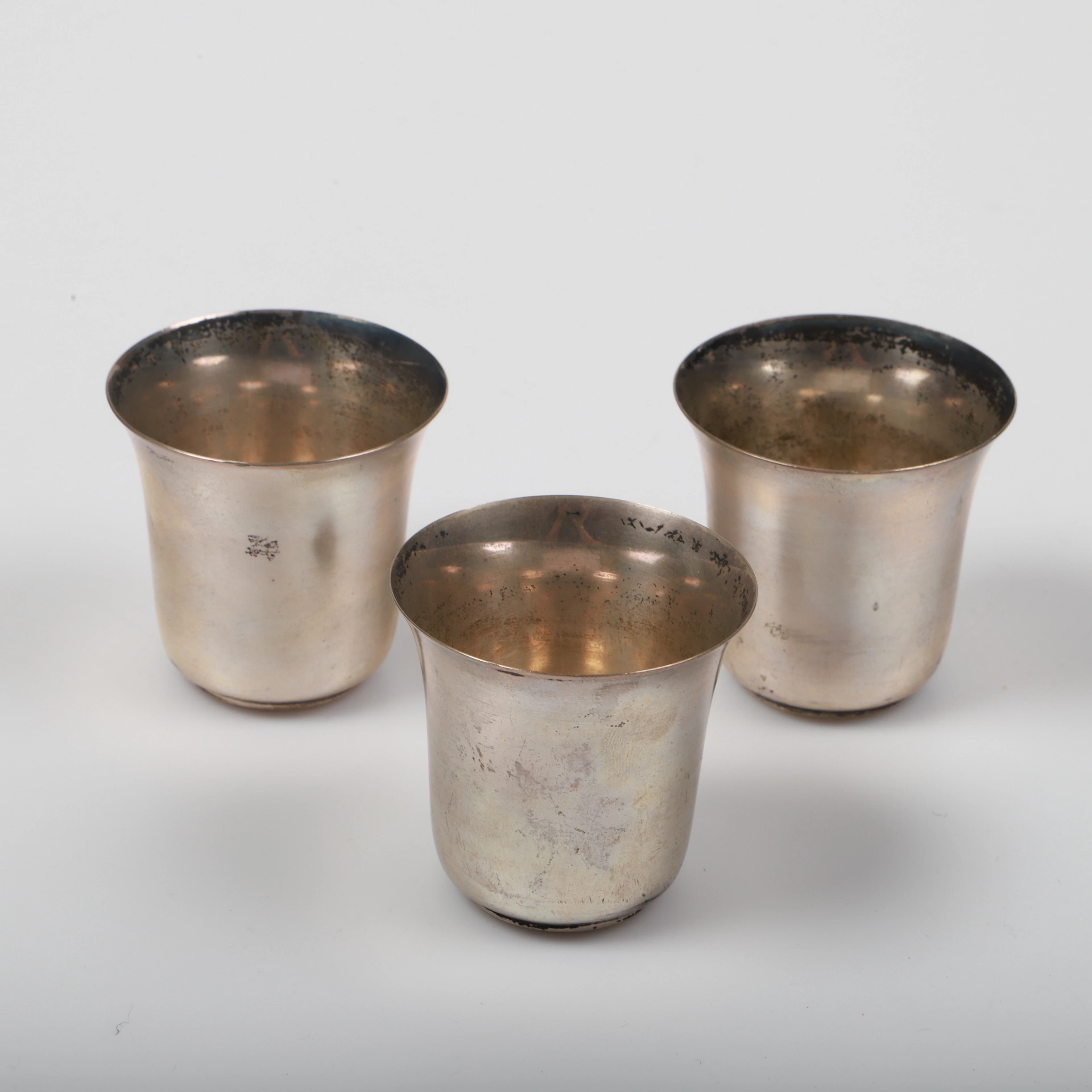 SUPKOPPAR, 3 stycken, silver, A. Öijving, Gävle.