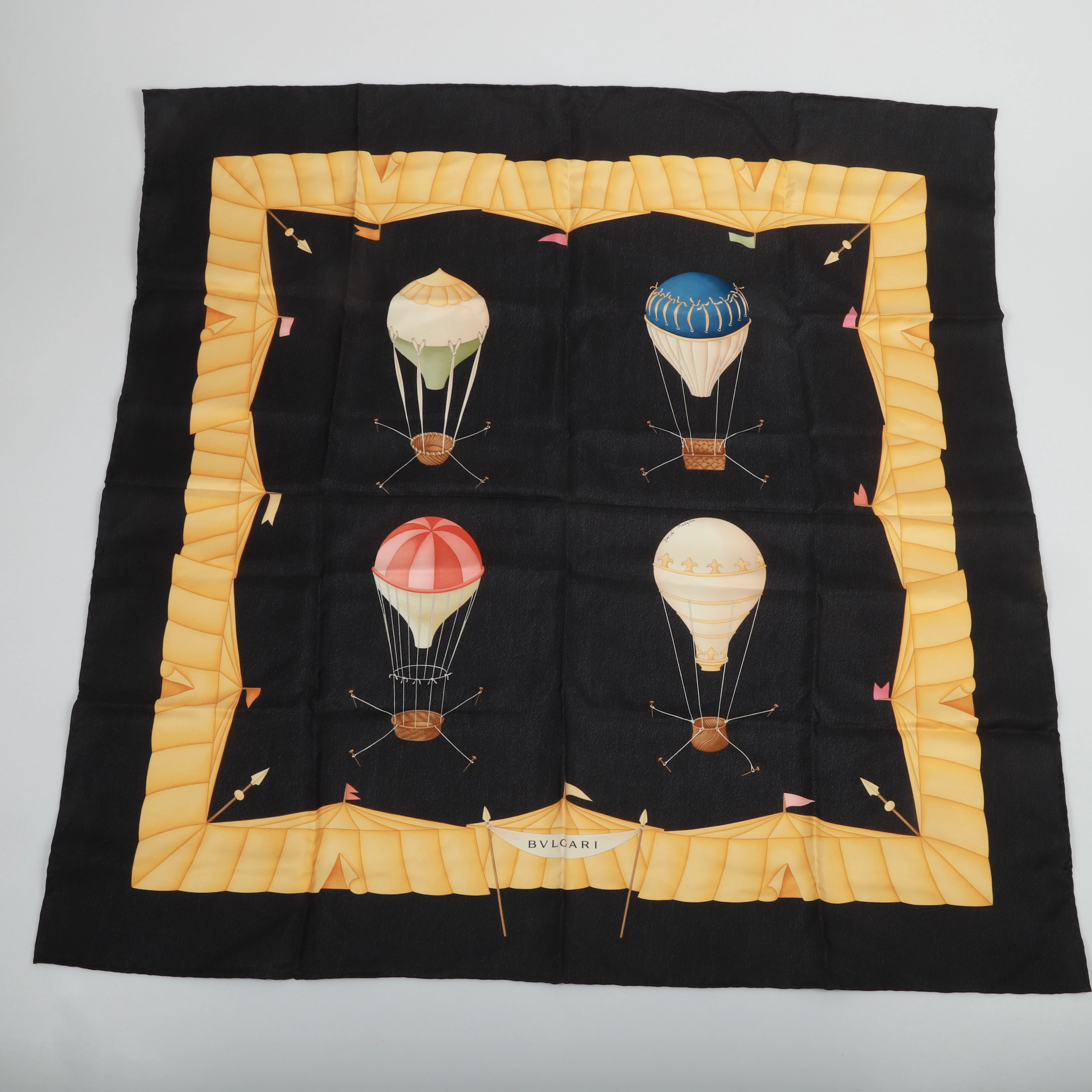 BULGARI, scarf, siden, Davide Pizzigoni.