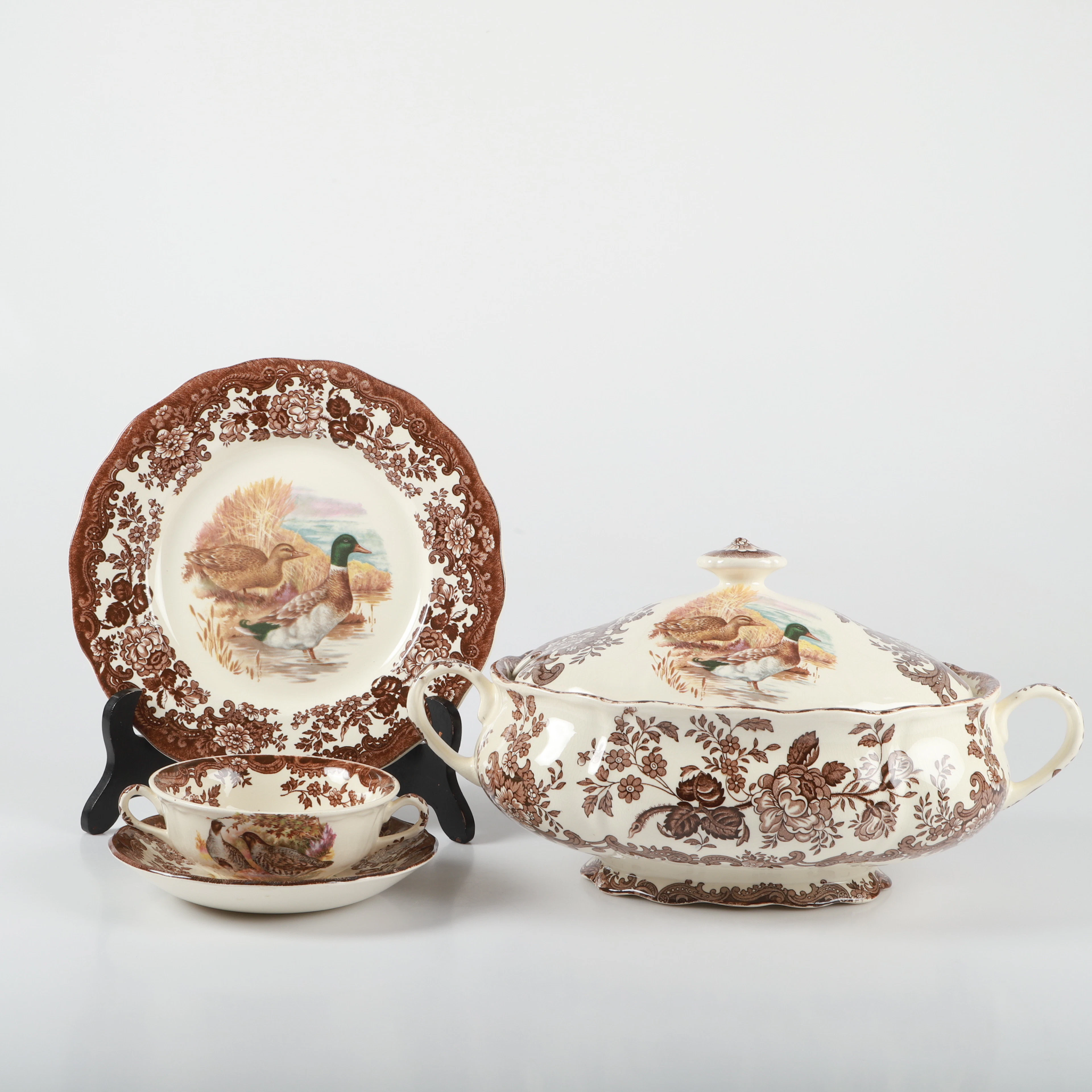 SERVISDELAR, 12 stycken, "Game Series", Palissy/The Royal Worcester