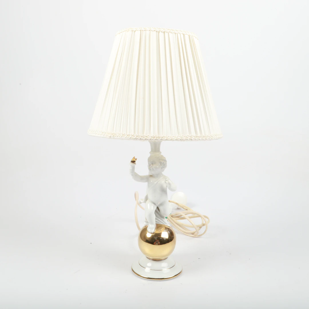 BORDSLAMPA, porslin, Gerold Porzellan, Bavaria, 1900-tal.