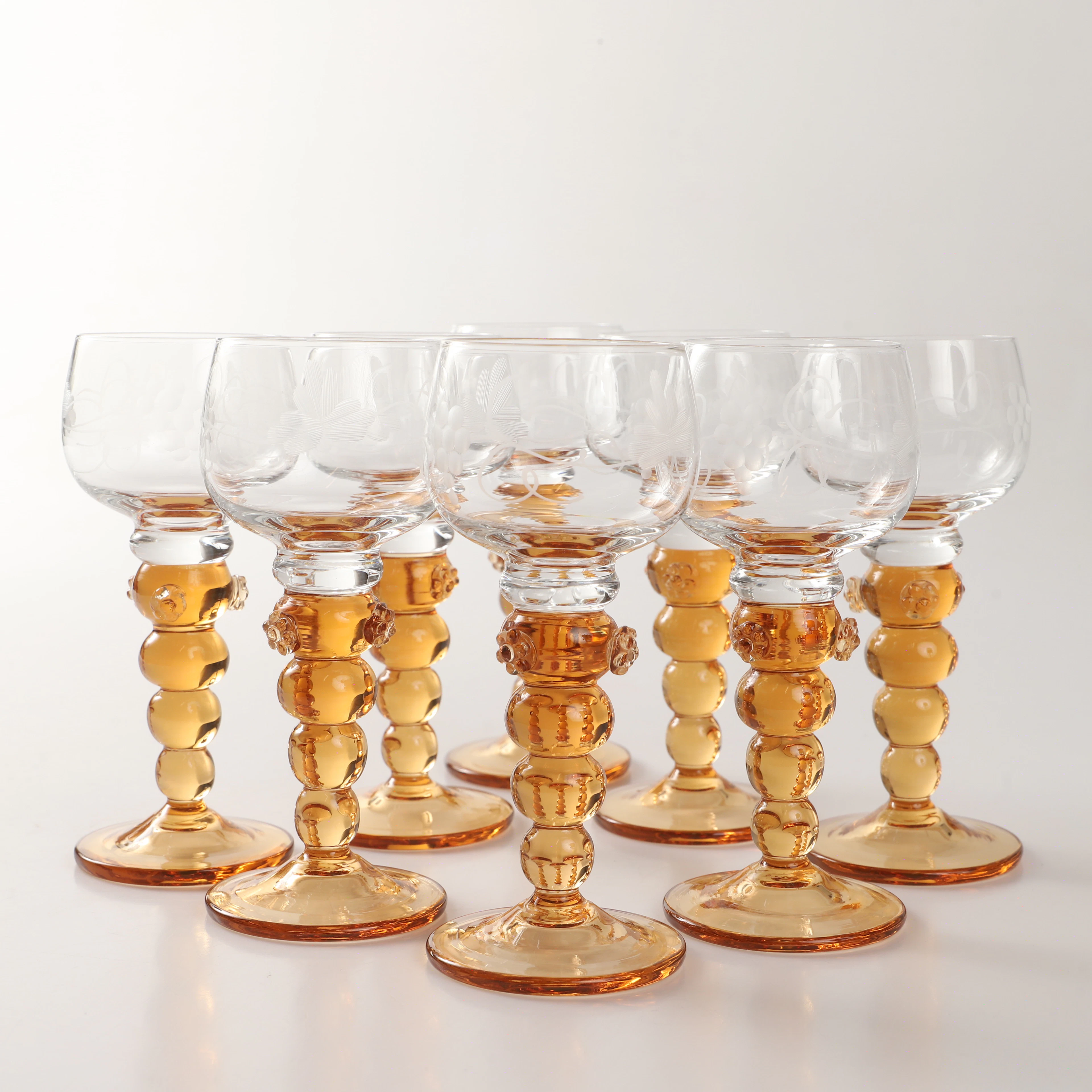 REMMARE, 8 stycken, glas, 1900-tal.