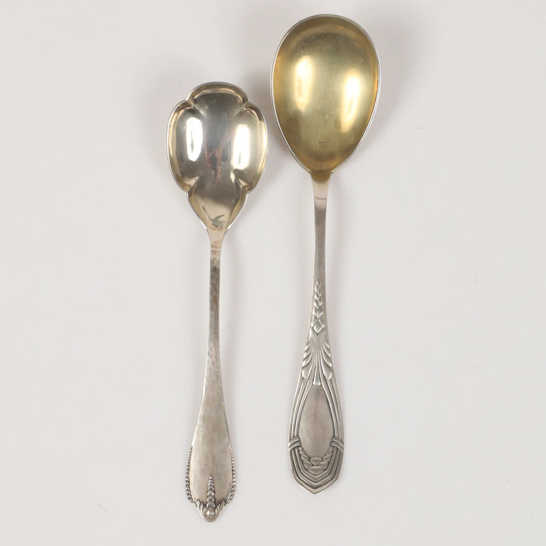 SKEDAR, 2 stycken, silver, Danmark, 1911-1923.