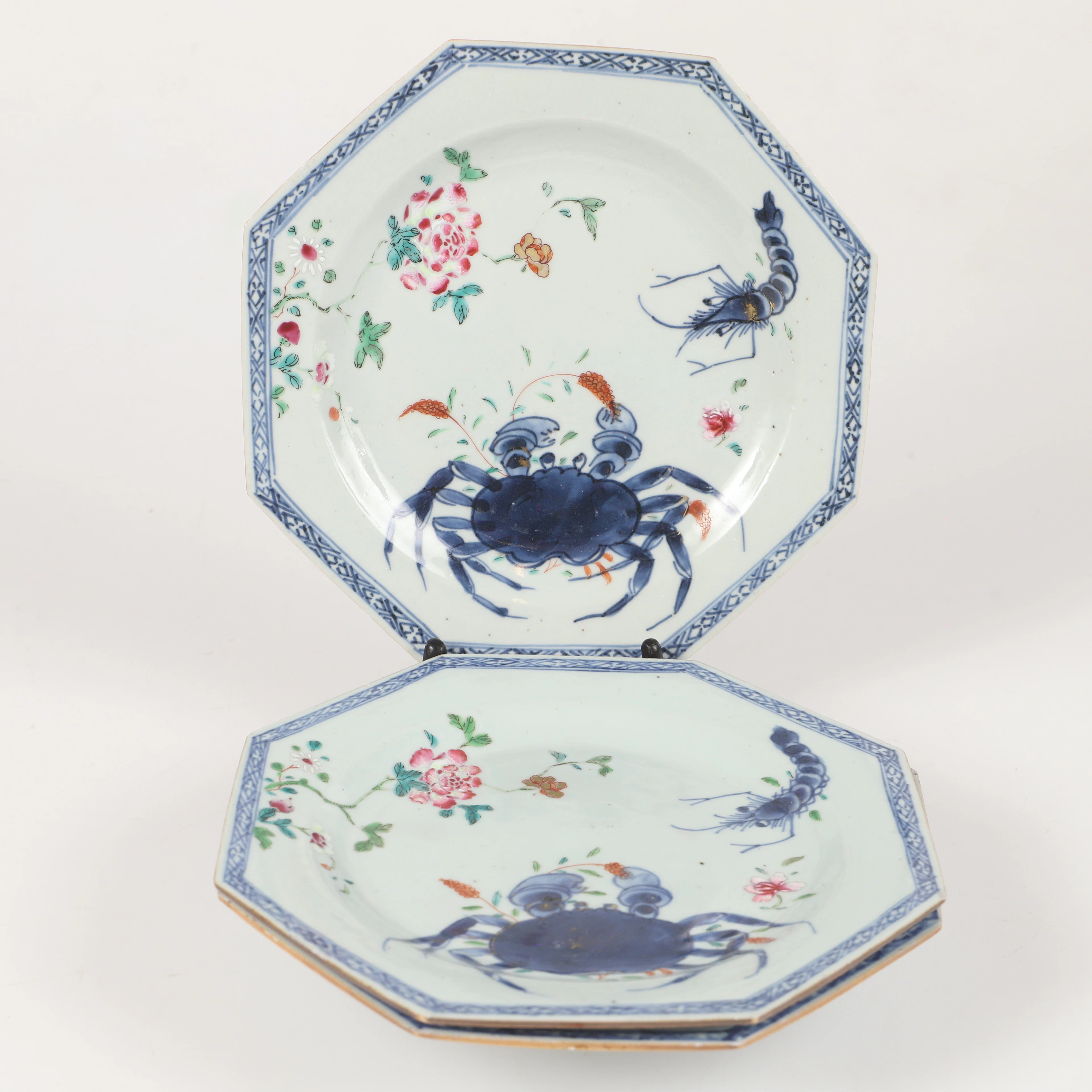 TALLRIKAR, 3 stycken, porslin, Qianlong, Kina.