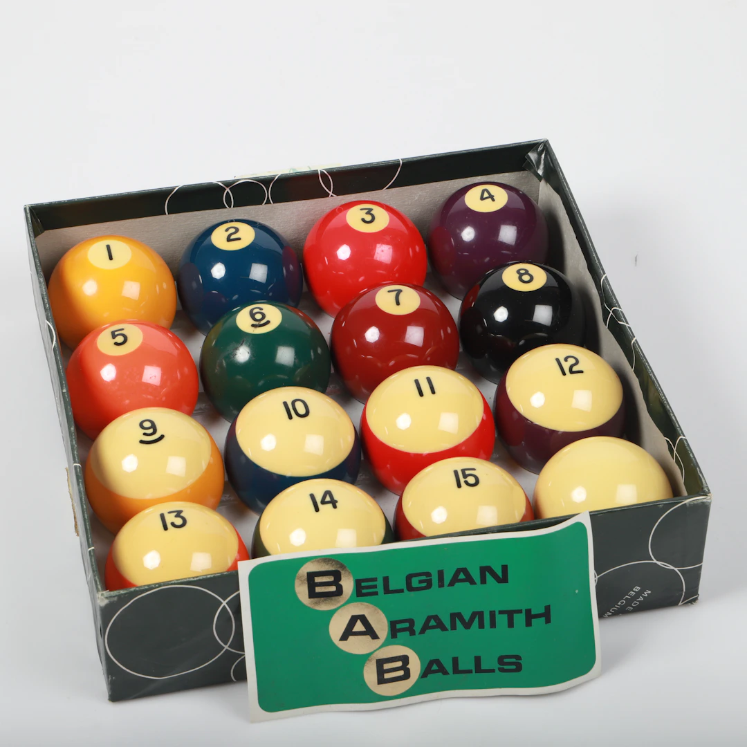 BILJARDBOLLAR, 16 stycken, Arasmith, Belgien.