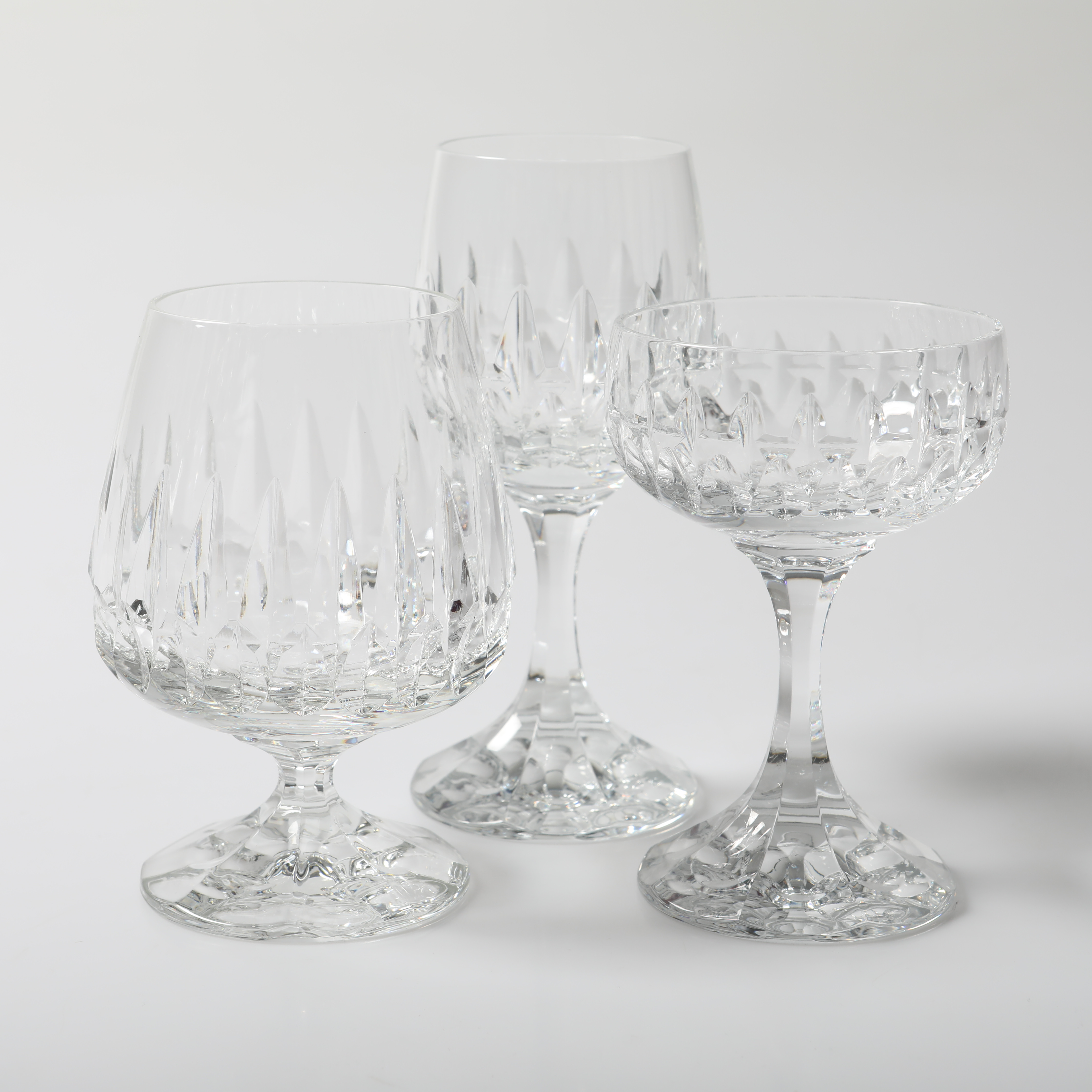 GLASSERVIS, 30 delar, kristall, 1900-tal.