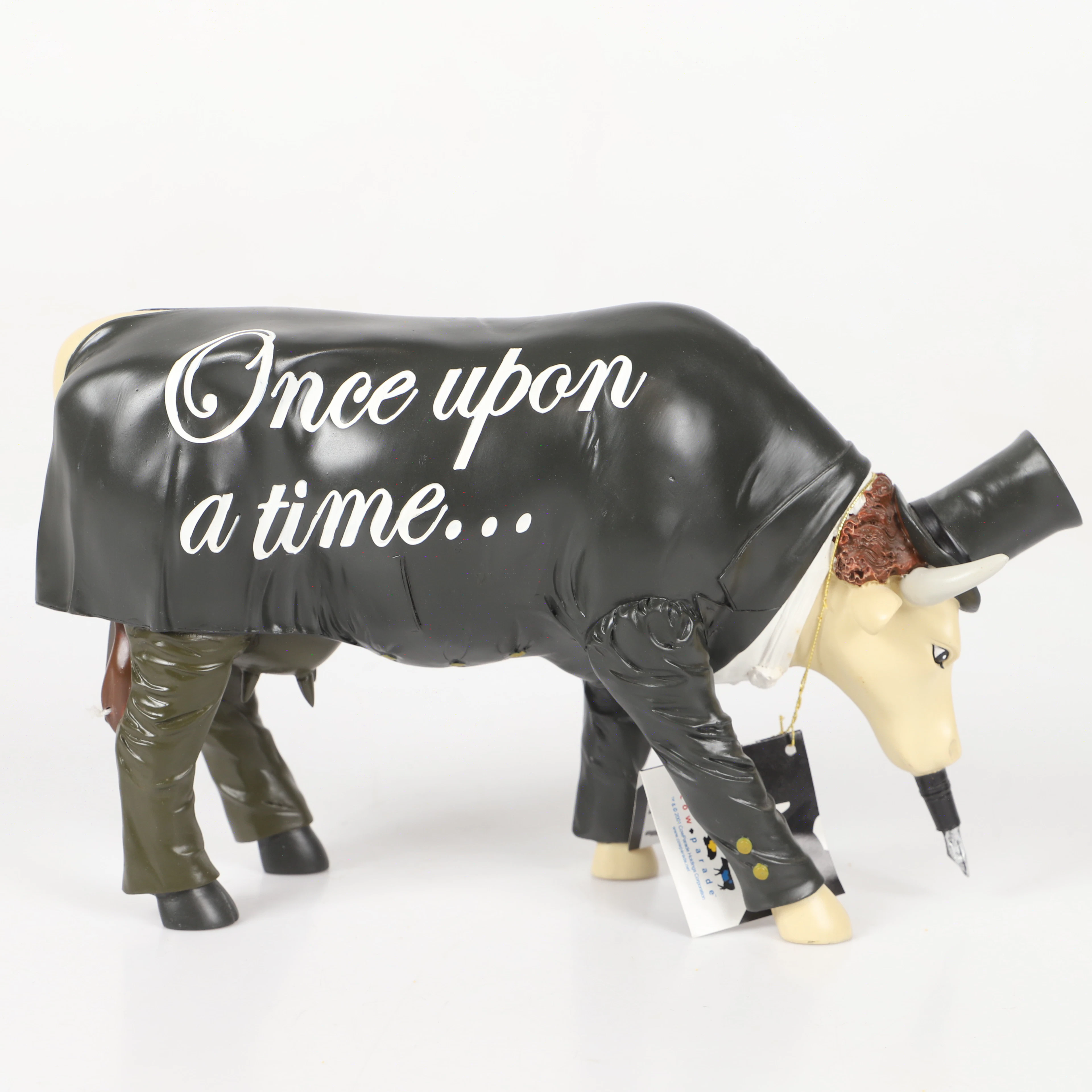 BIRGITTE SUNDSTRØM. Skulptur, "H.C. Andersen", konstmassa, CowParade, 2000-tal.