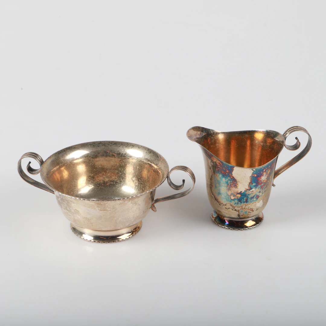 SOCKERSKÅL SAT GRÄDDSNIPA, silver, Tesi, Göteborg, 1952.