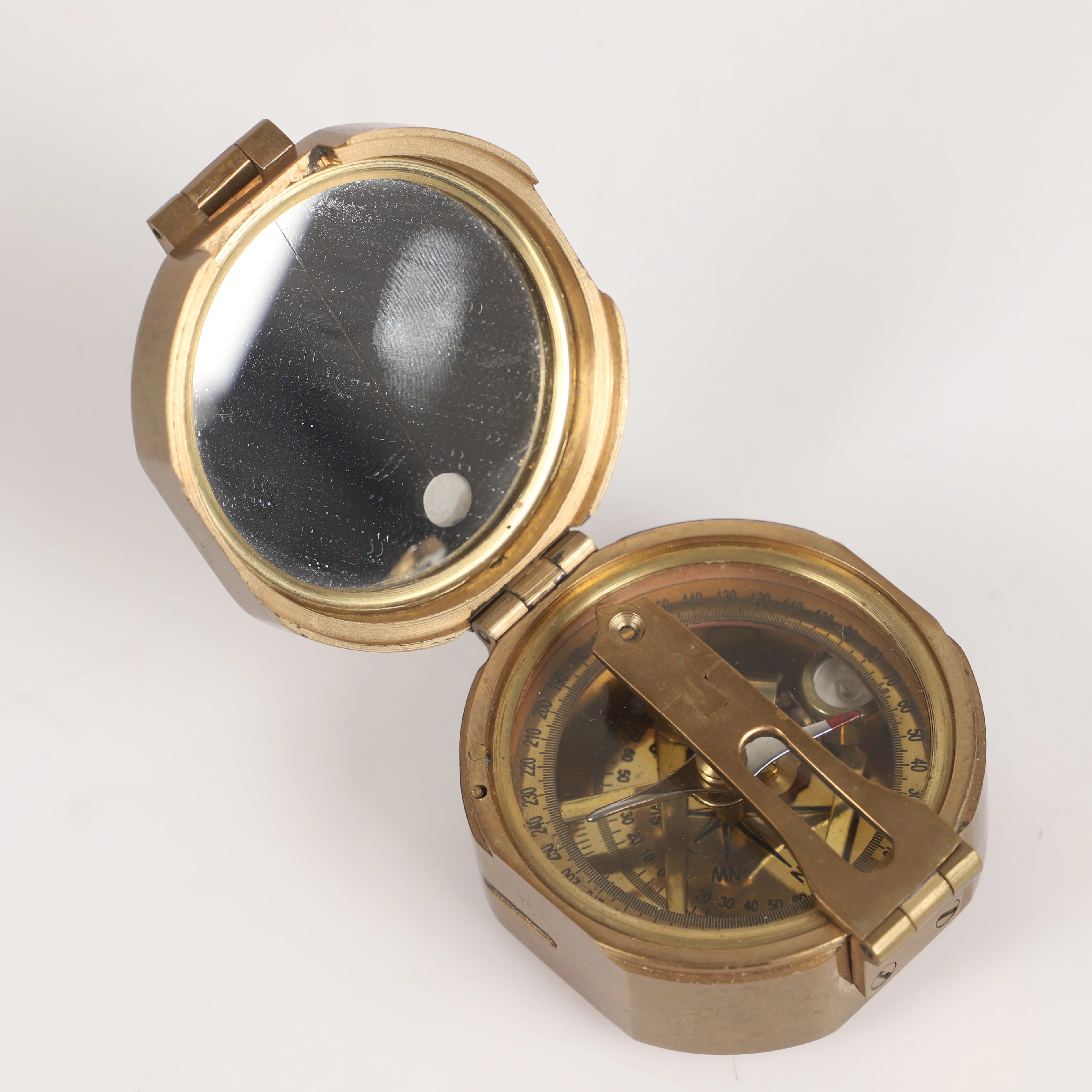 KOMPASS, mässing och glas, Stanley, London, 1900-tal.