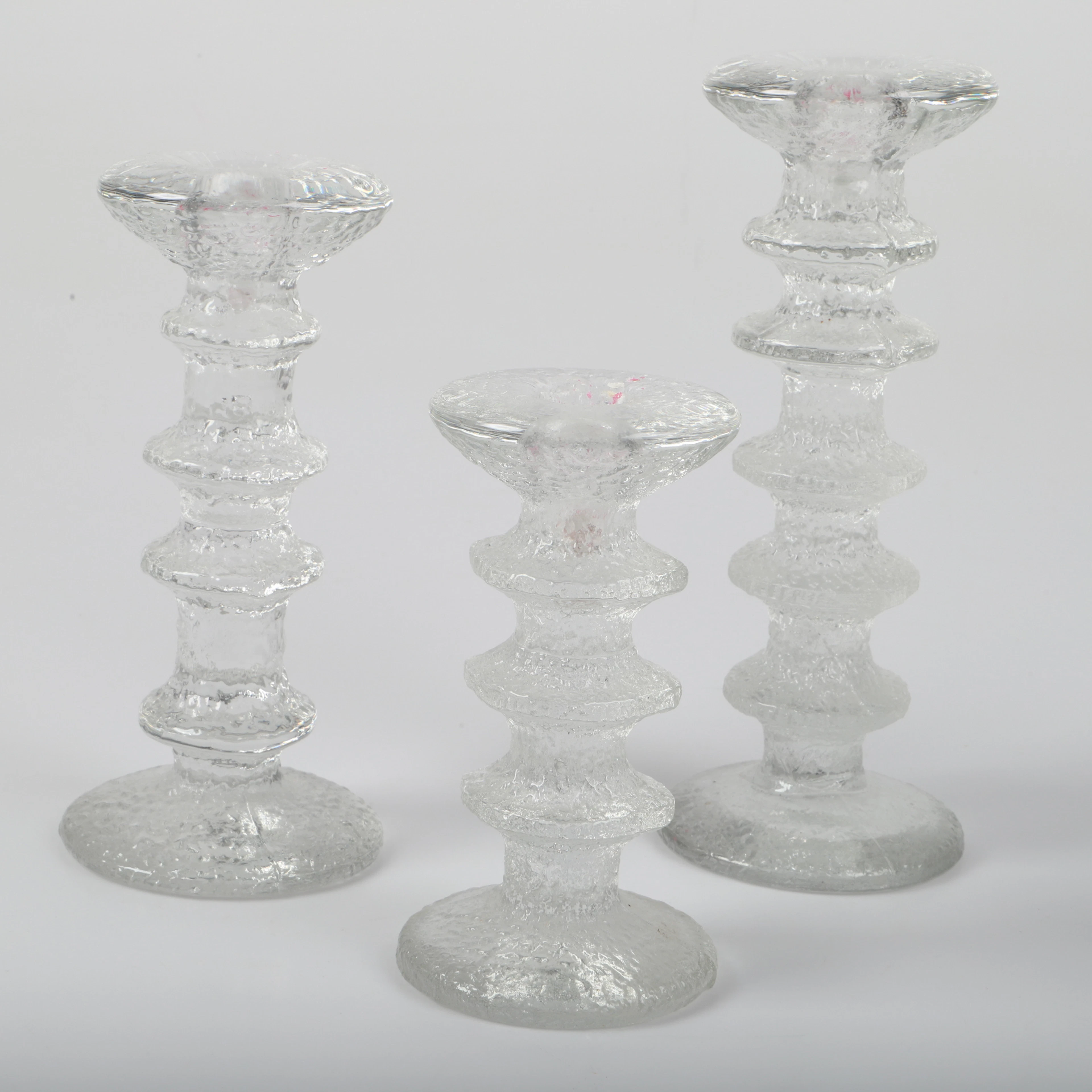 TIMO SARPANEVA. Ljusstakar, 3 stycken, "Festivo", Iittala, Finland.