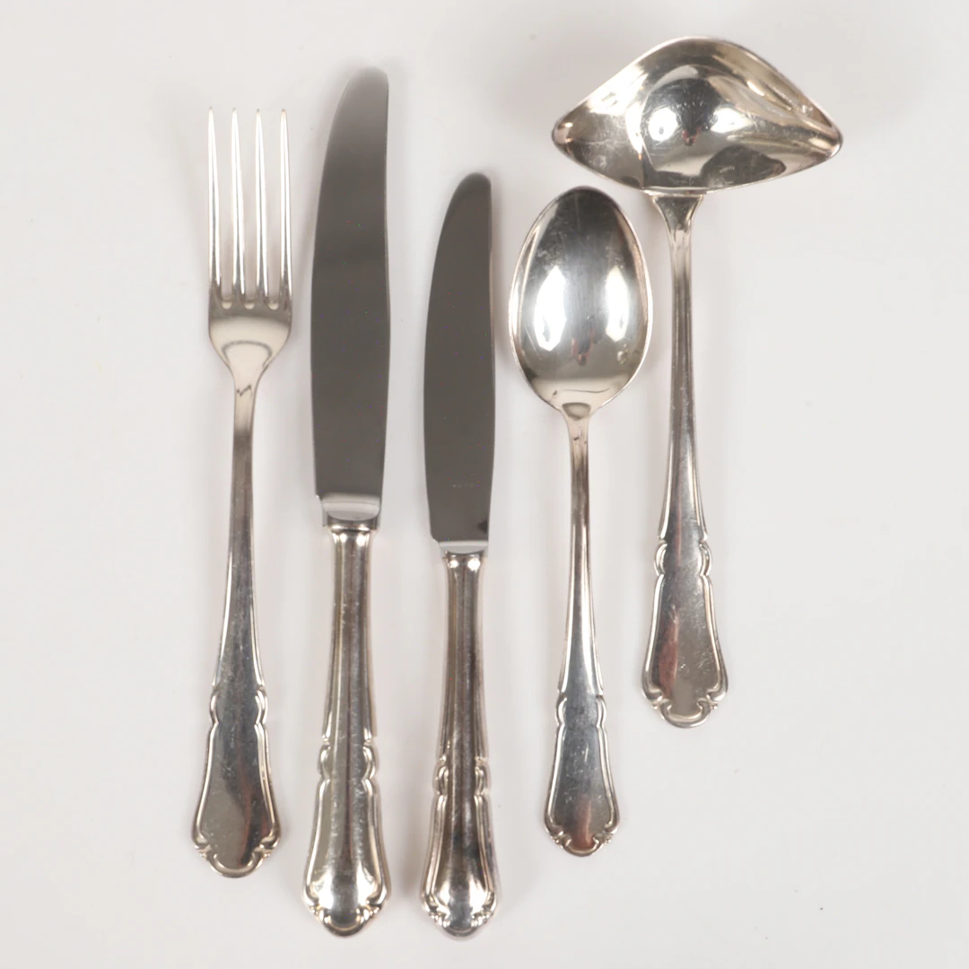 BESTICKUPPSÄTTNING, 38 delar, "Rådhus", nysilver, 1900-tal.