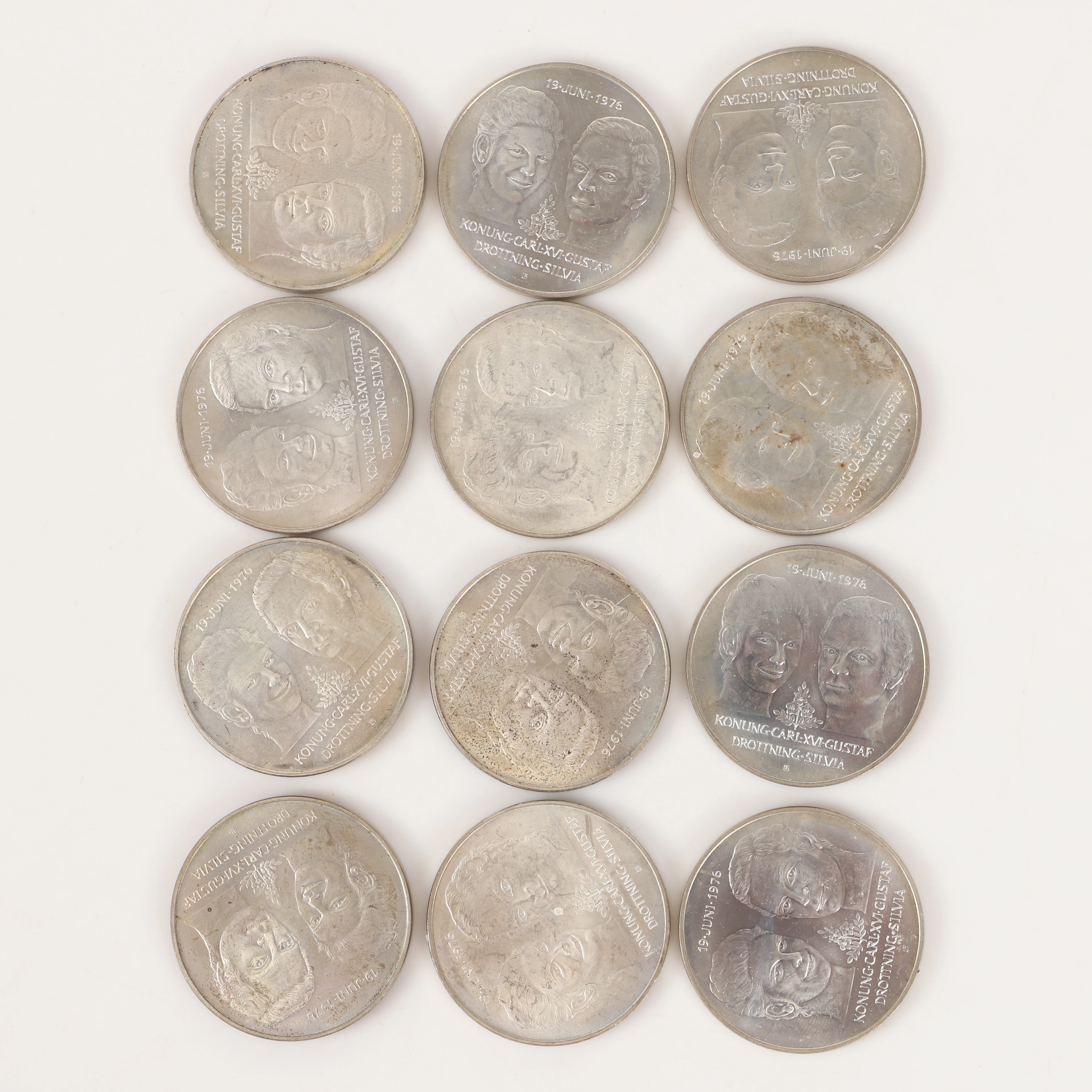 MINNESMYNT, 12 stycken, 50 kr, Sverige, 1976.