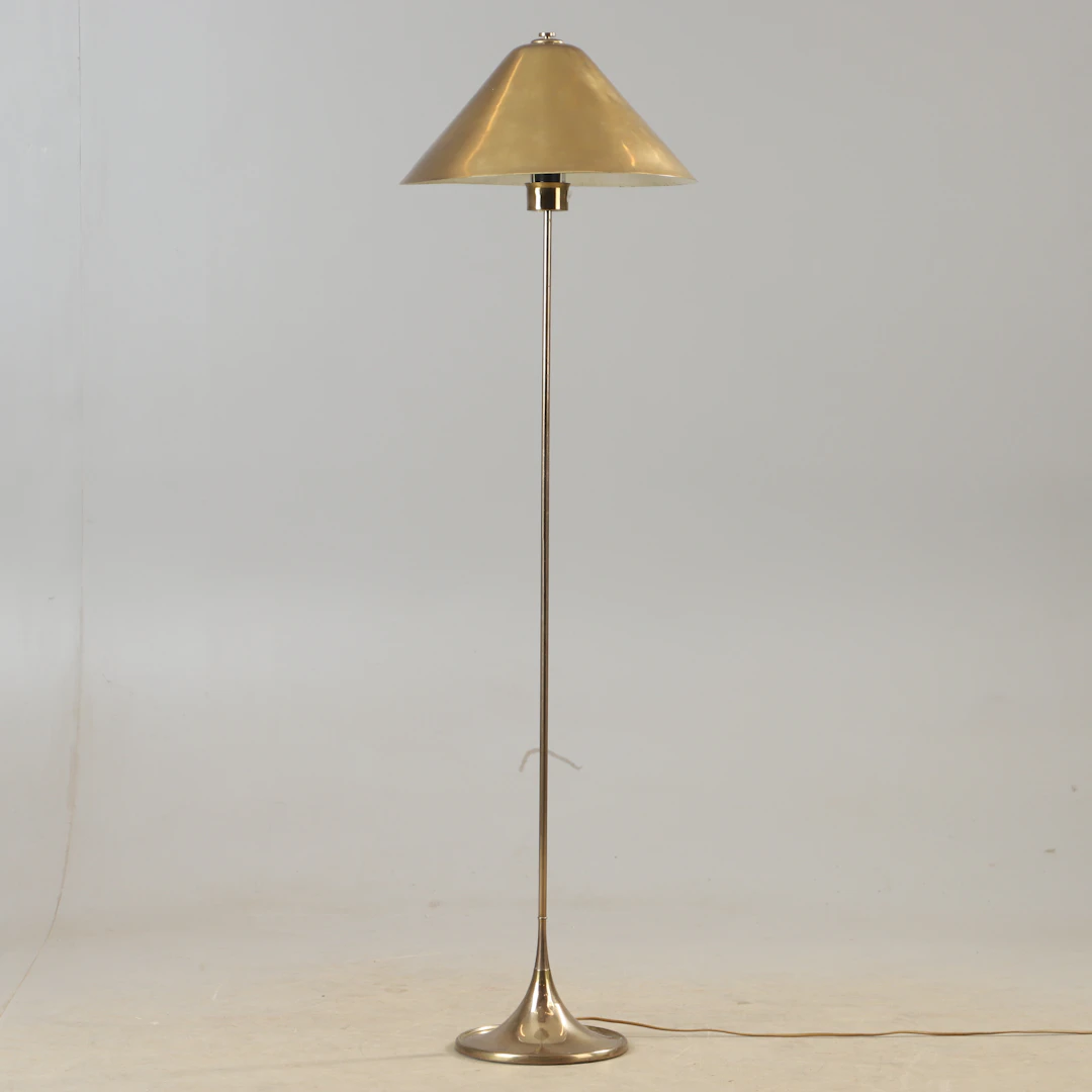 GOLVLAMPA, mässing, Bergboms, 1900-talets mitt.
