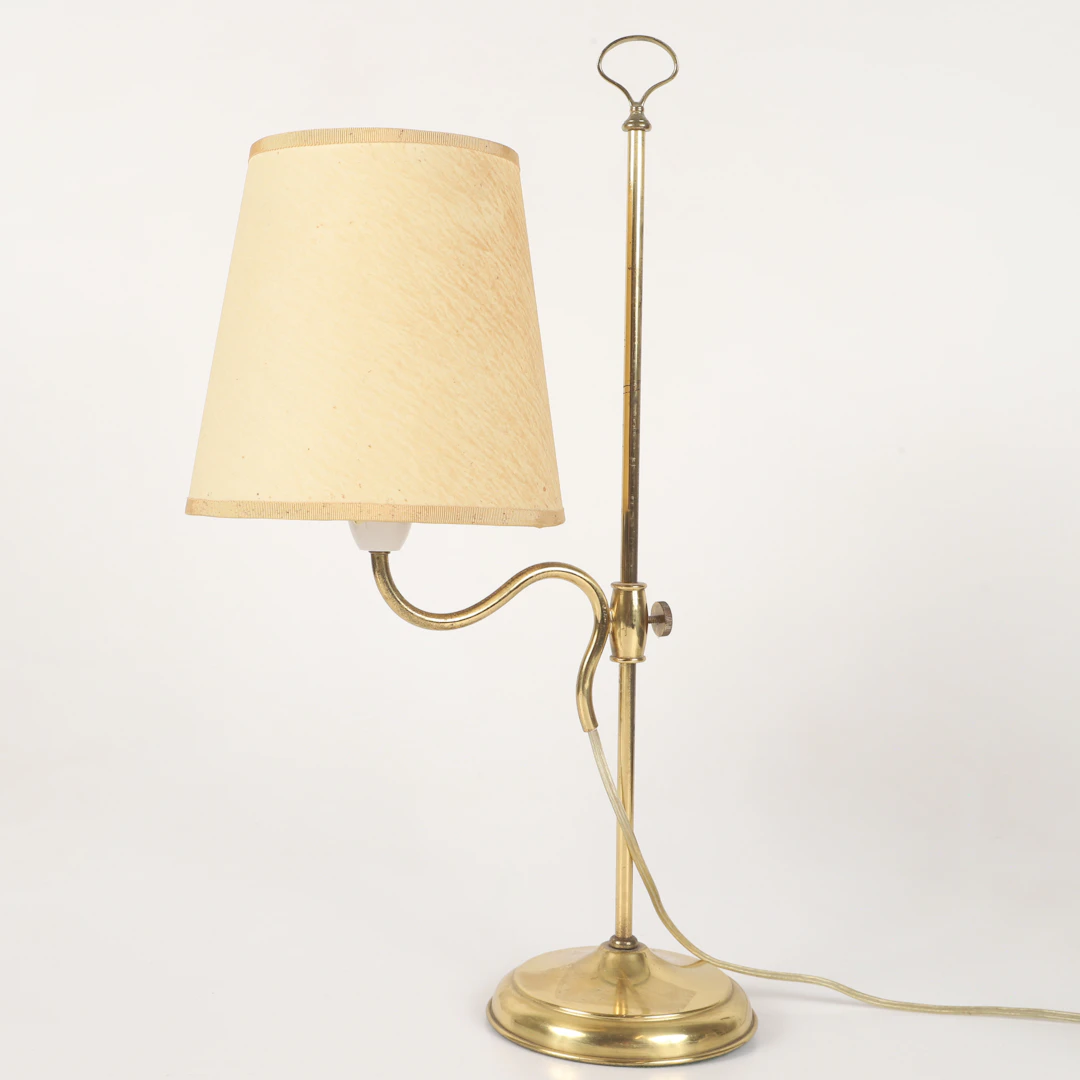 BORDSLAMPA, mässing, ställbar höjd.