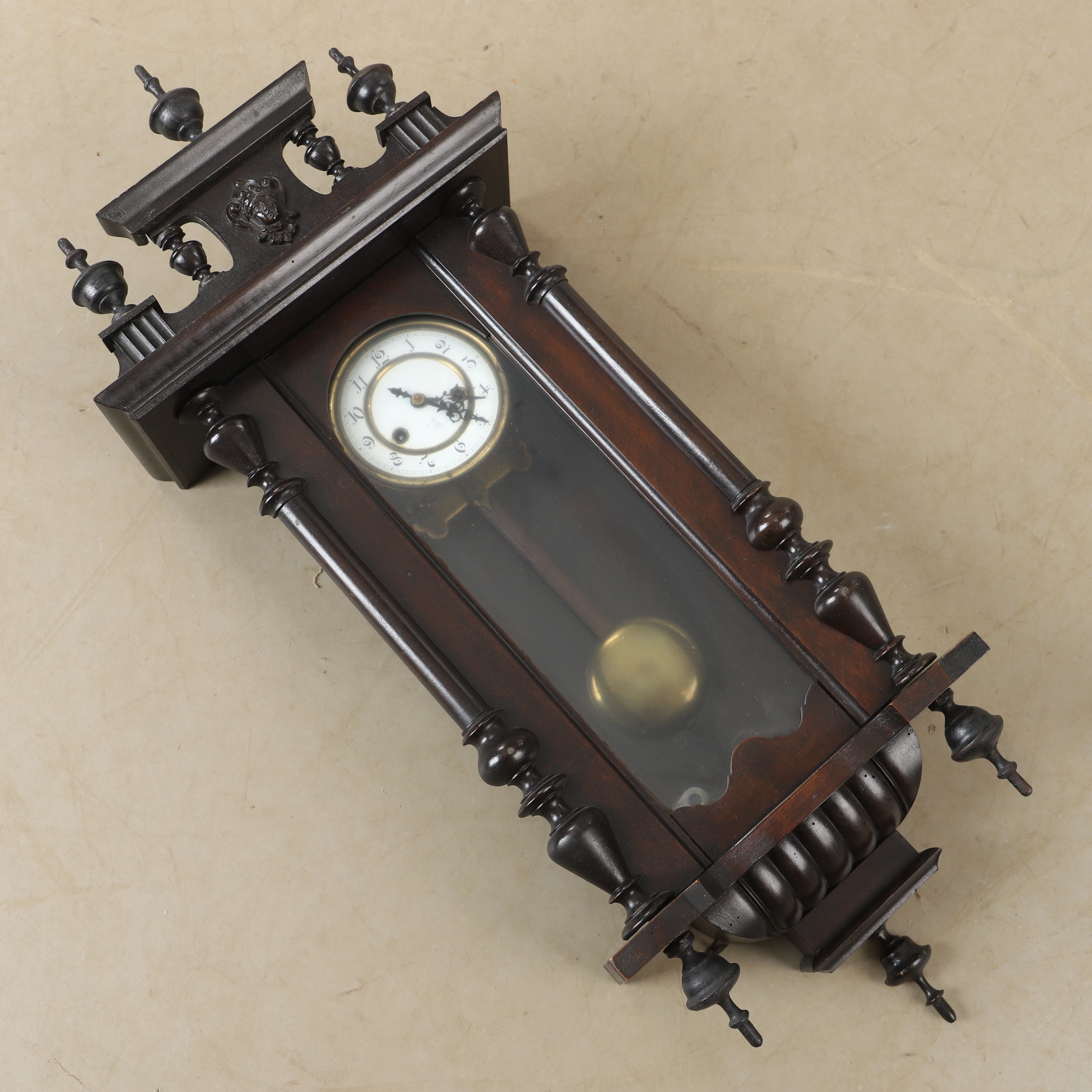 VÄGGUR, mahogny, 1800/1900-tal.