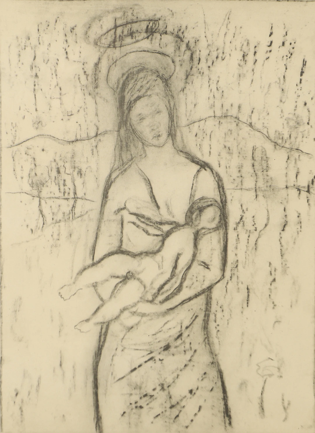 IVAN IVARSON. EFTER. "Madonna", litografiskt tryck i 200 ex.. signerad.