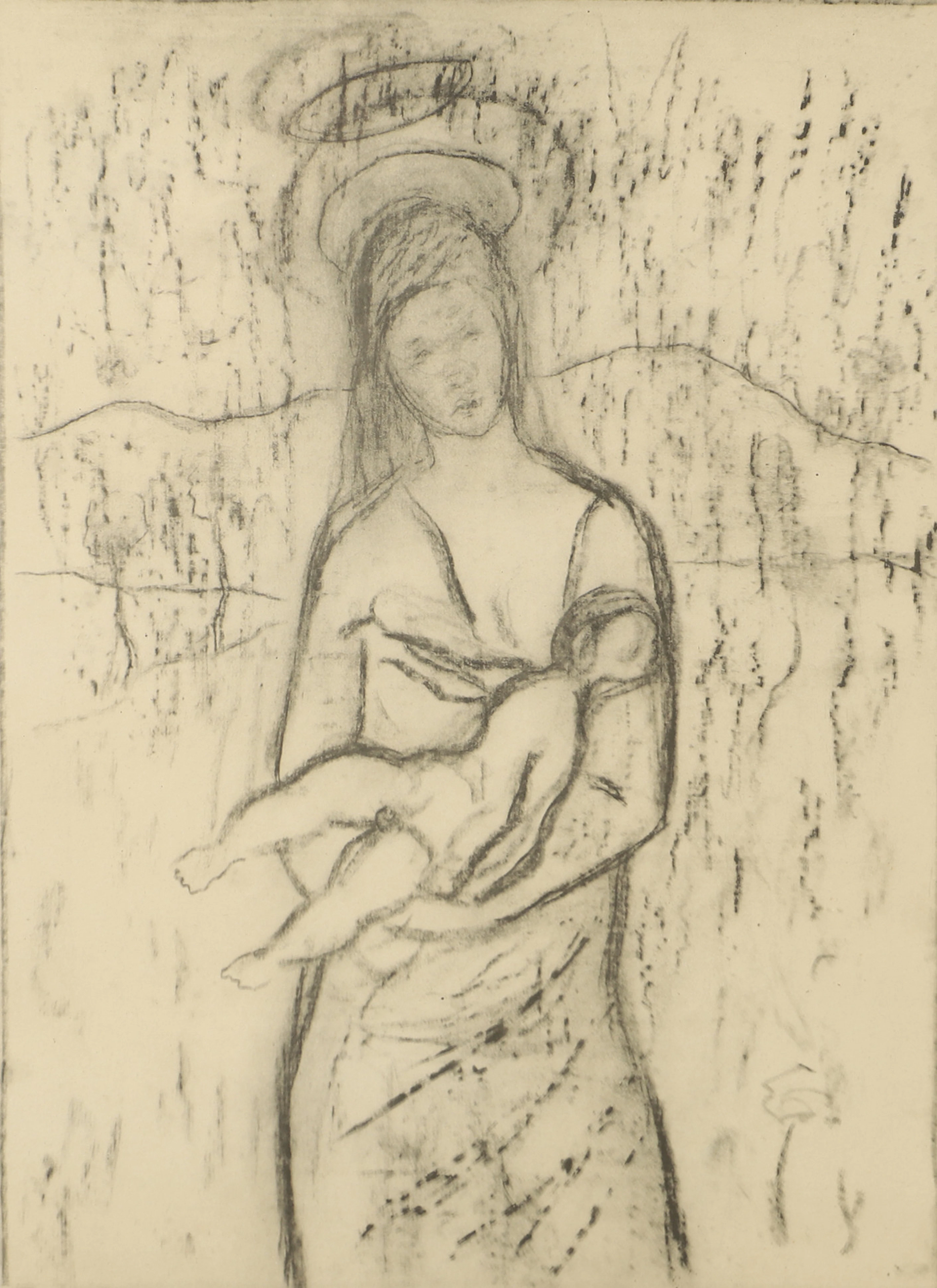 IVAN IVARSON. EFTER. "Madonna", litografiskt tryck i 200 ex.. signerad.