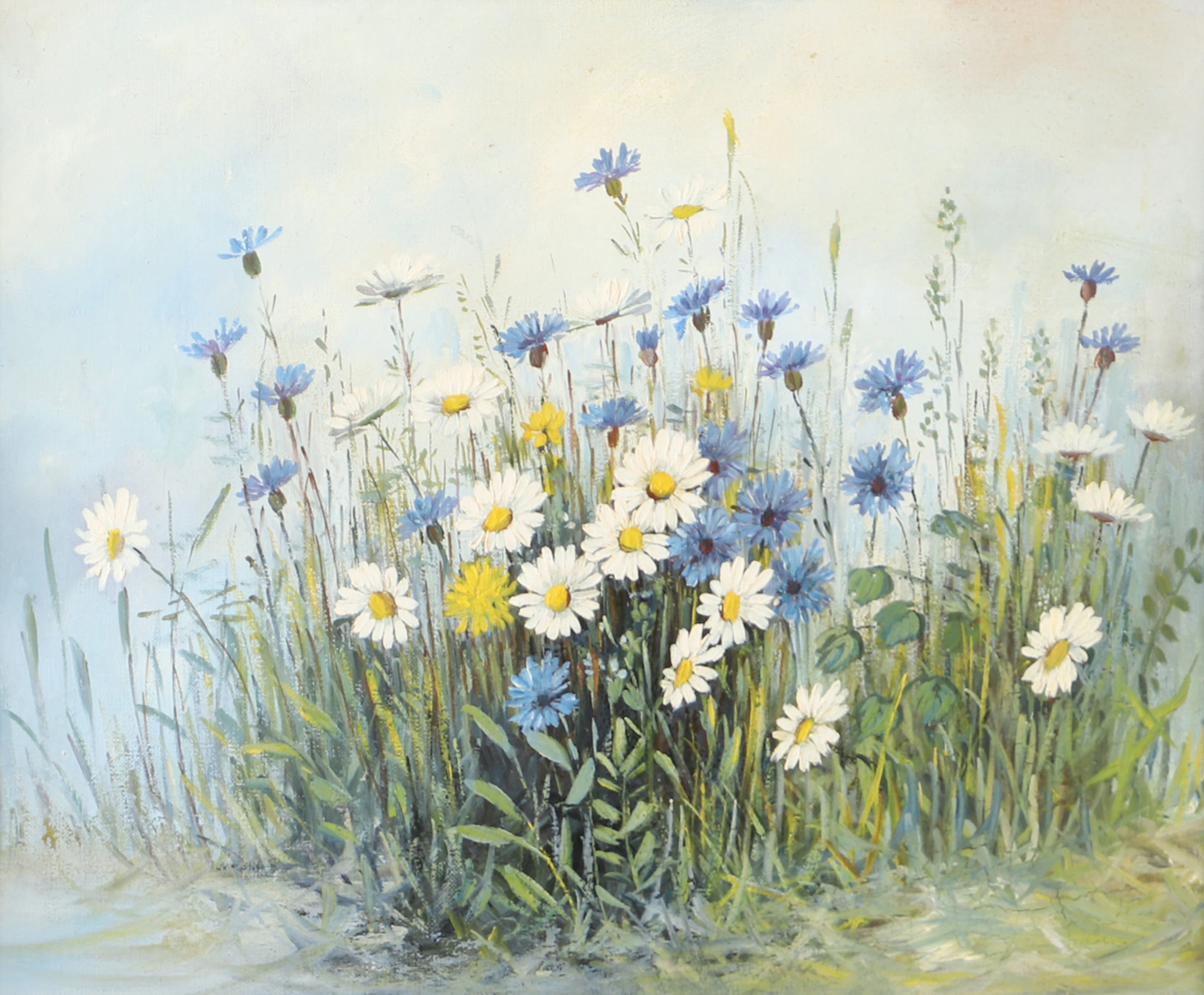 LISA SOLLANDER-BLOMQVIST. TILLSKRIVEN. Blomsterstilleben, olja på