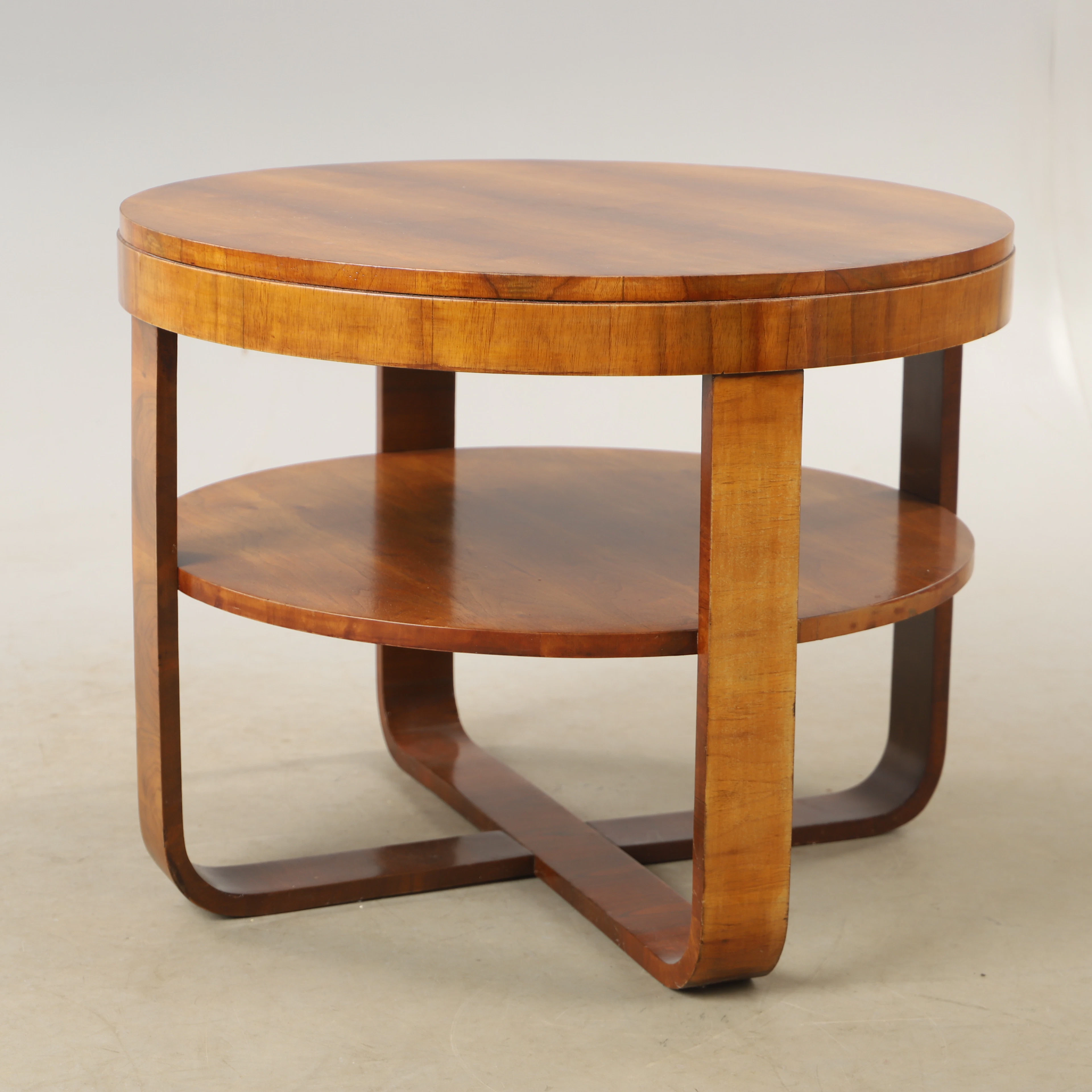 BORD, valnöt och bok, Art deco-stil, 1900-talets senare hälft.