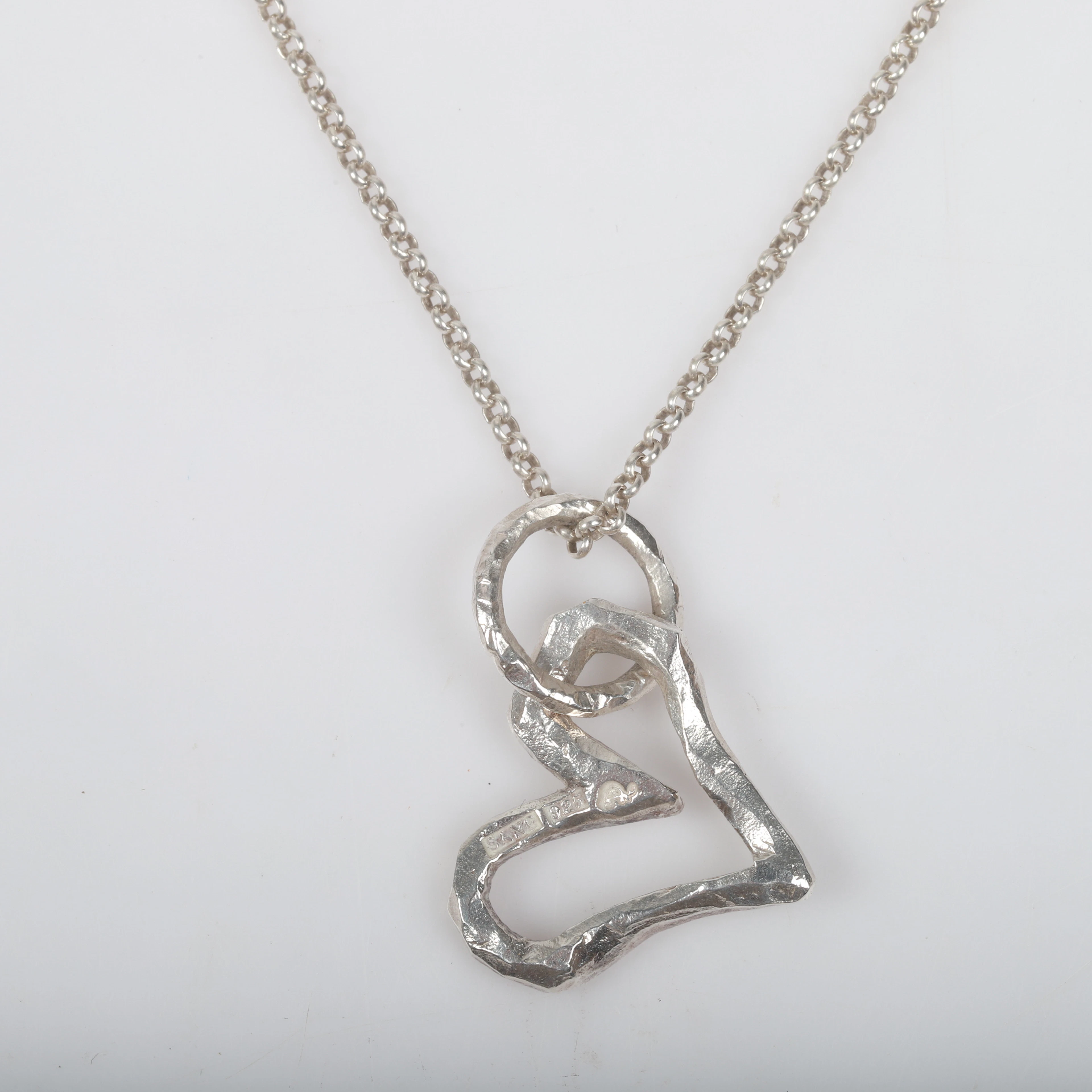 SANDBERG SWEDEN. Hänge, "Öppet Hjärta", sterlingsilver.