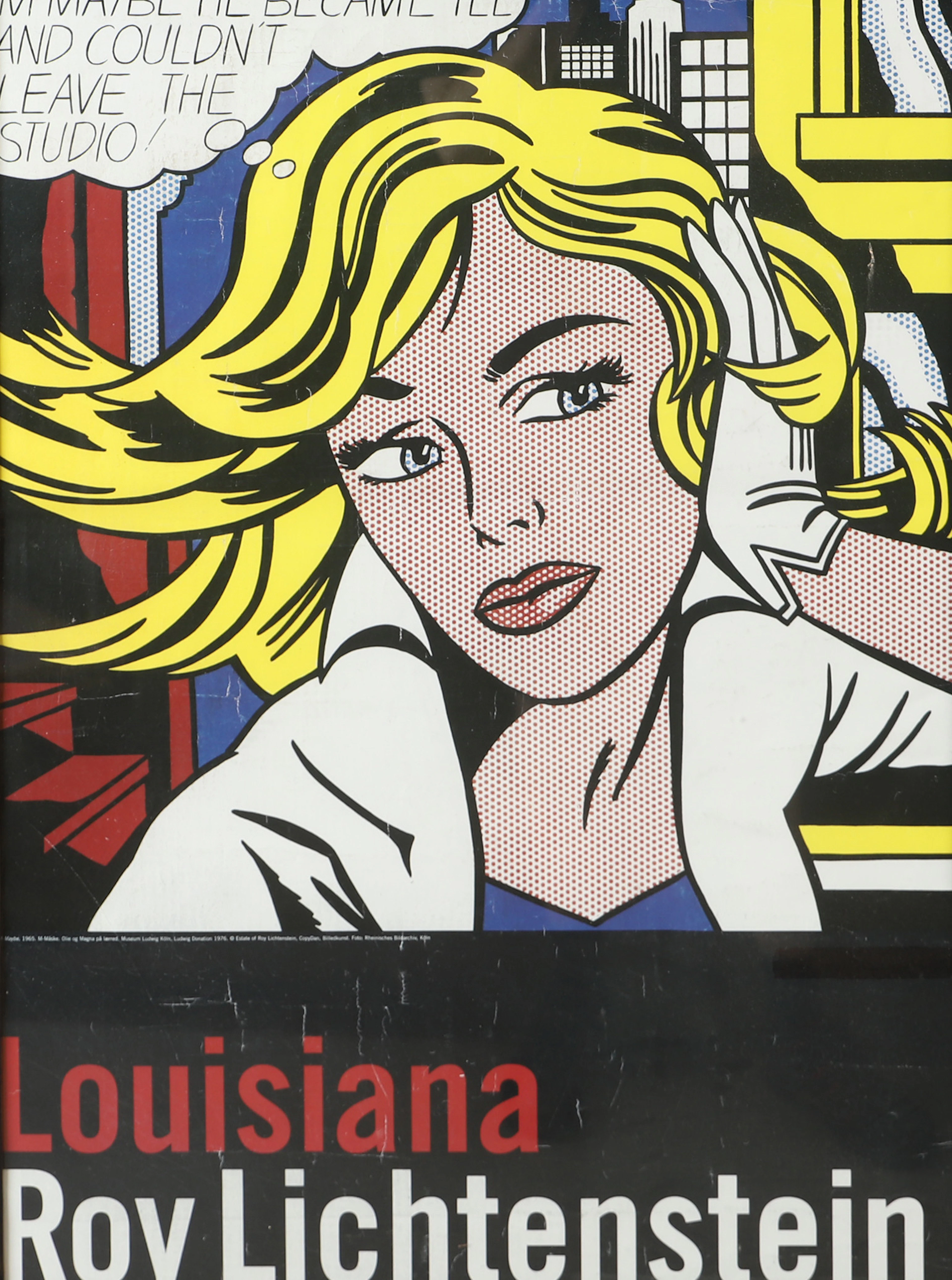 ROY LICHTENSTEIN. EFTER. Utställningsaffisch, Louisiana.