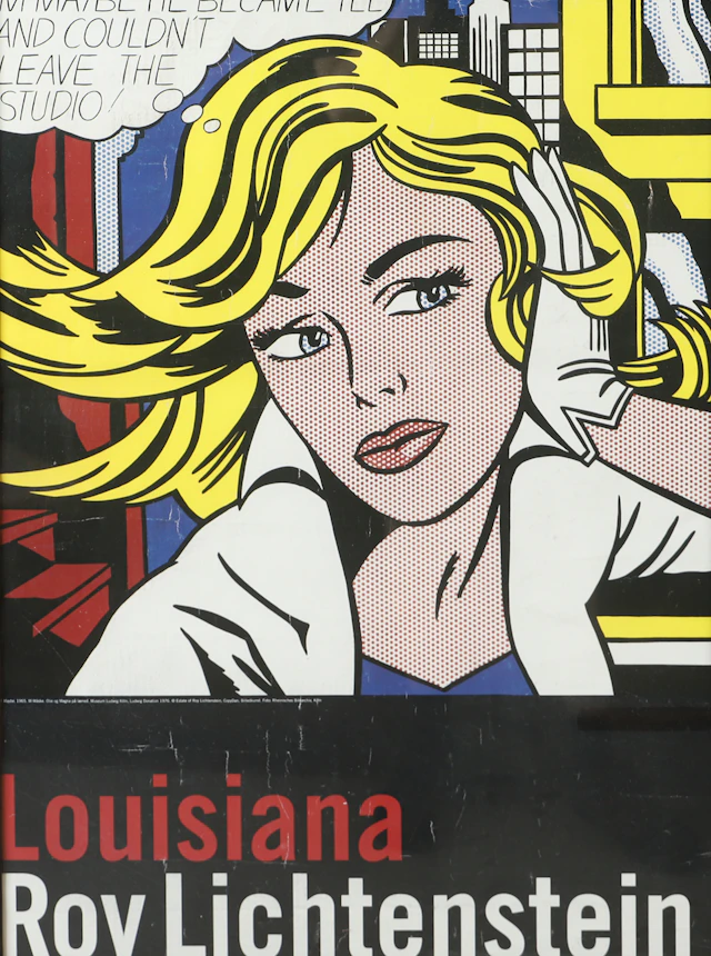 ROY LICHTENSTEIN. EFTER. Utställningsaffisch, Louisiana.