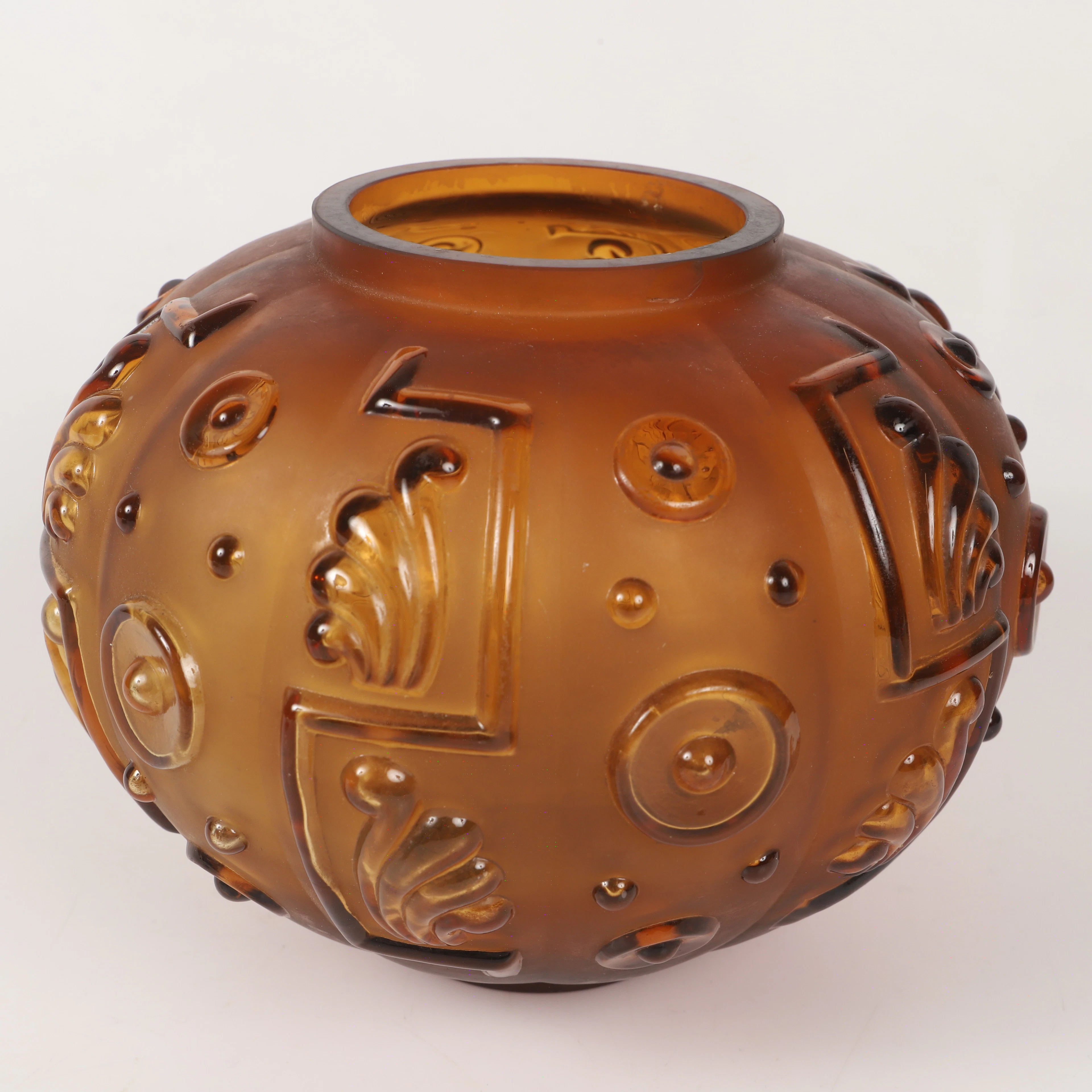 EDVIN OLLERS. Vas, "EOL", glas, Art Deco, Elme Glasbruk, 1930-tal.