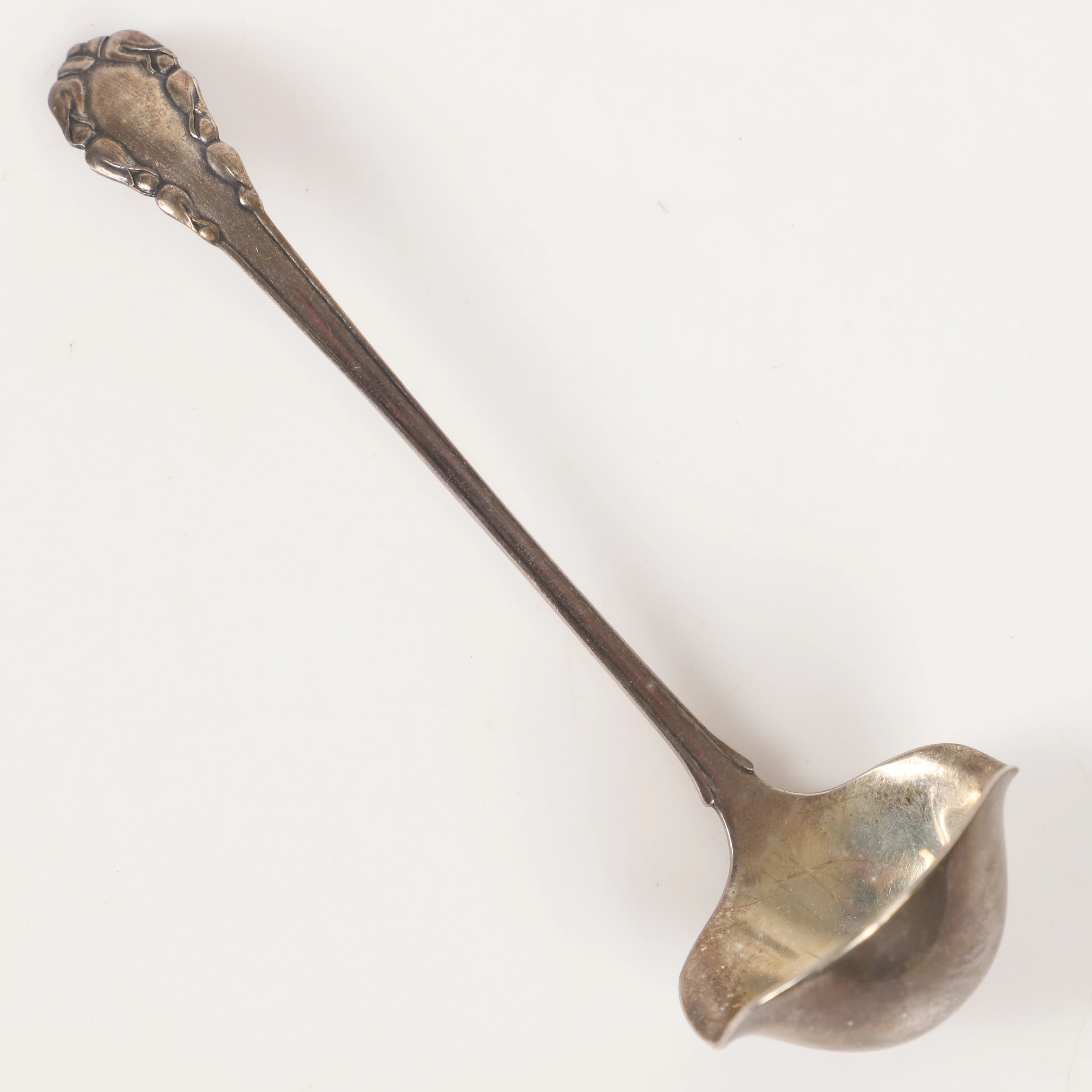 GEORG JENSEN. Slev, "Liljekonvalj", silver, probör Christian F. Heise