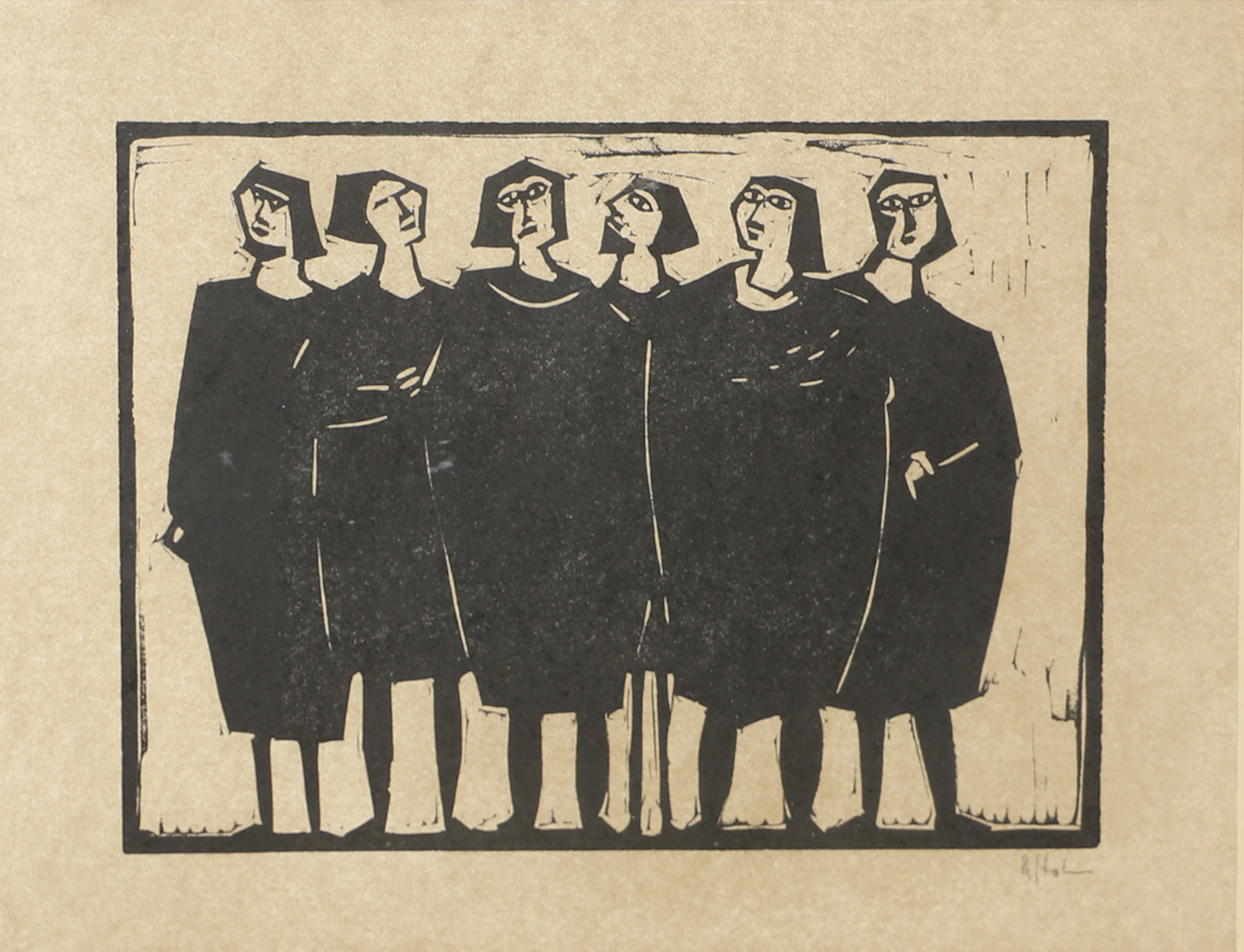 ÅKE HOLM. Bibliskt motiv, grafiska blad, signerad Å. Holm.