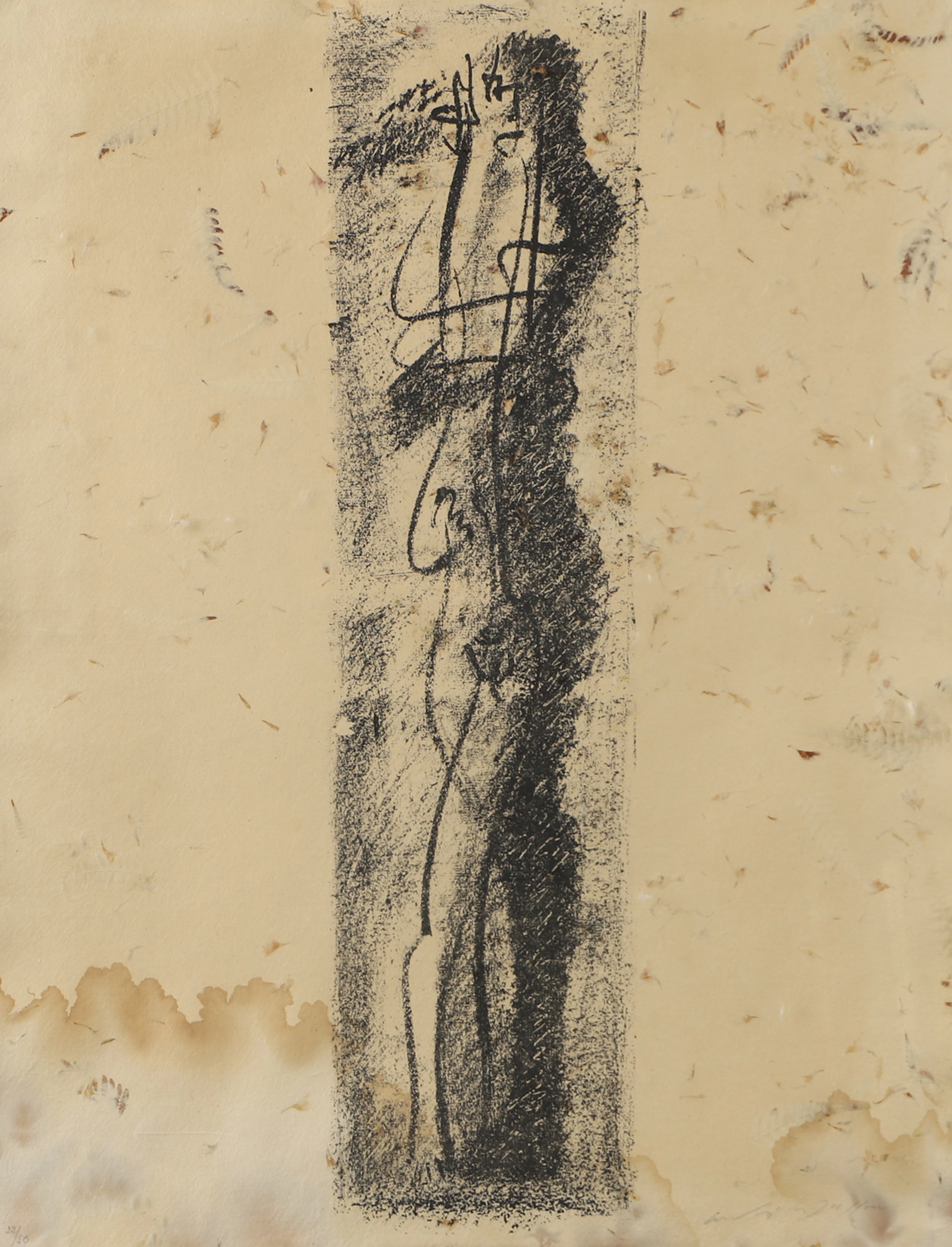 ANDRE MASSON. Komposition, färglitografi, signerad.
