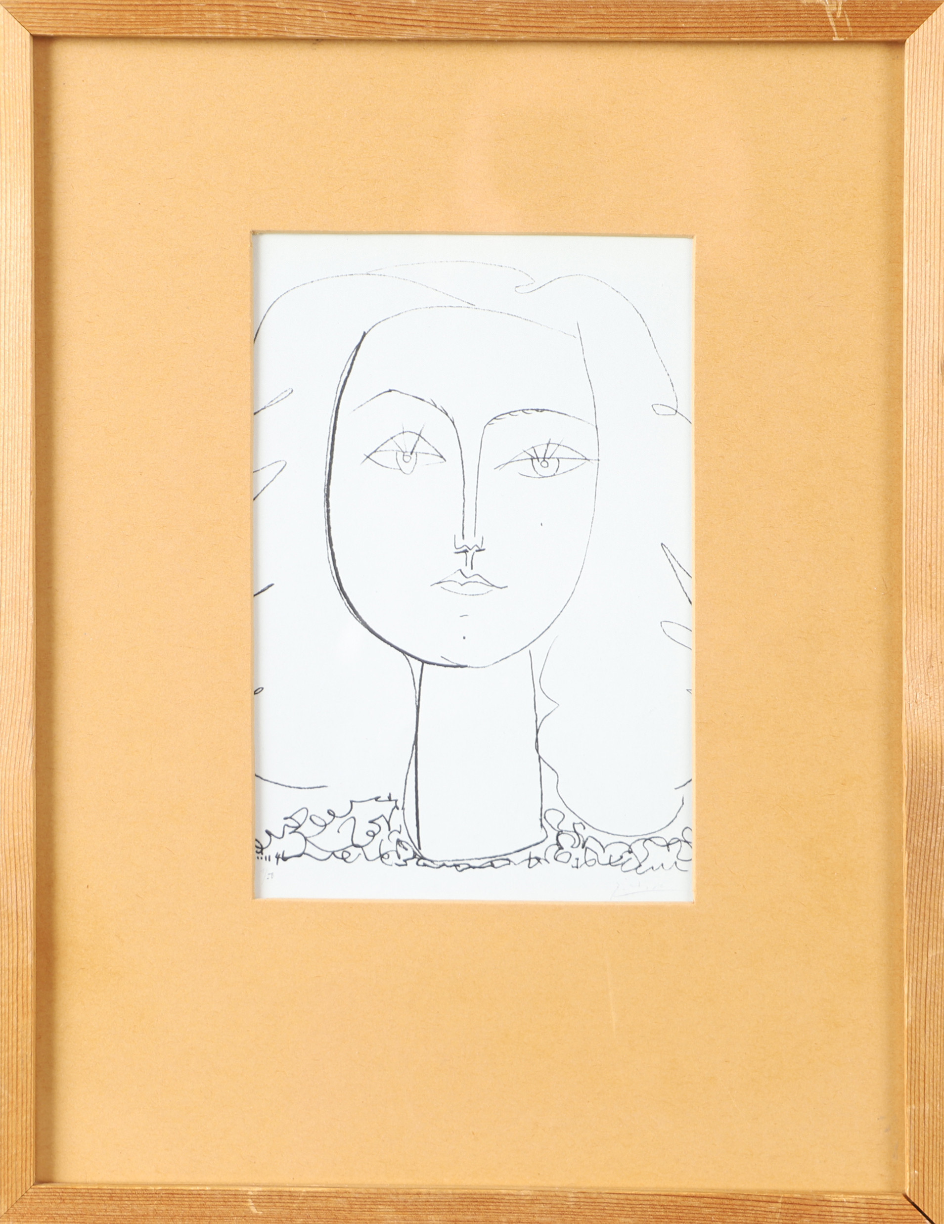 PABLO PICASSO. EFTER. Le combat des Centaures, 1946. Tryck, signerad i trycket.