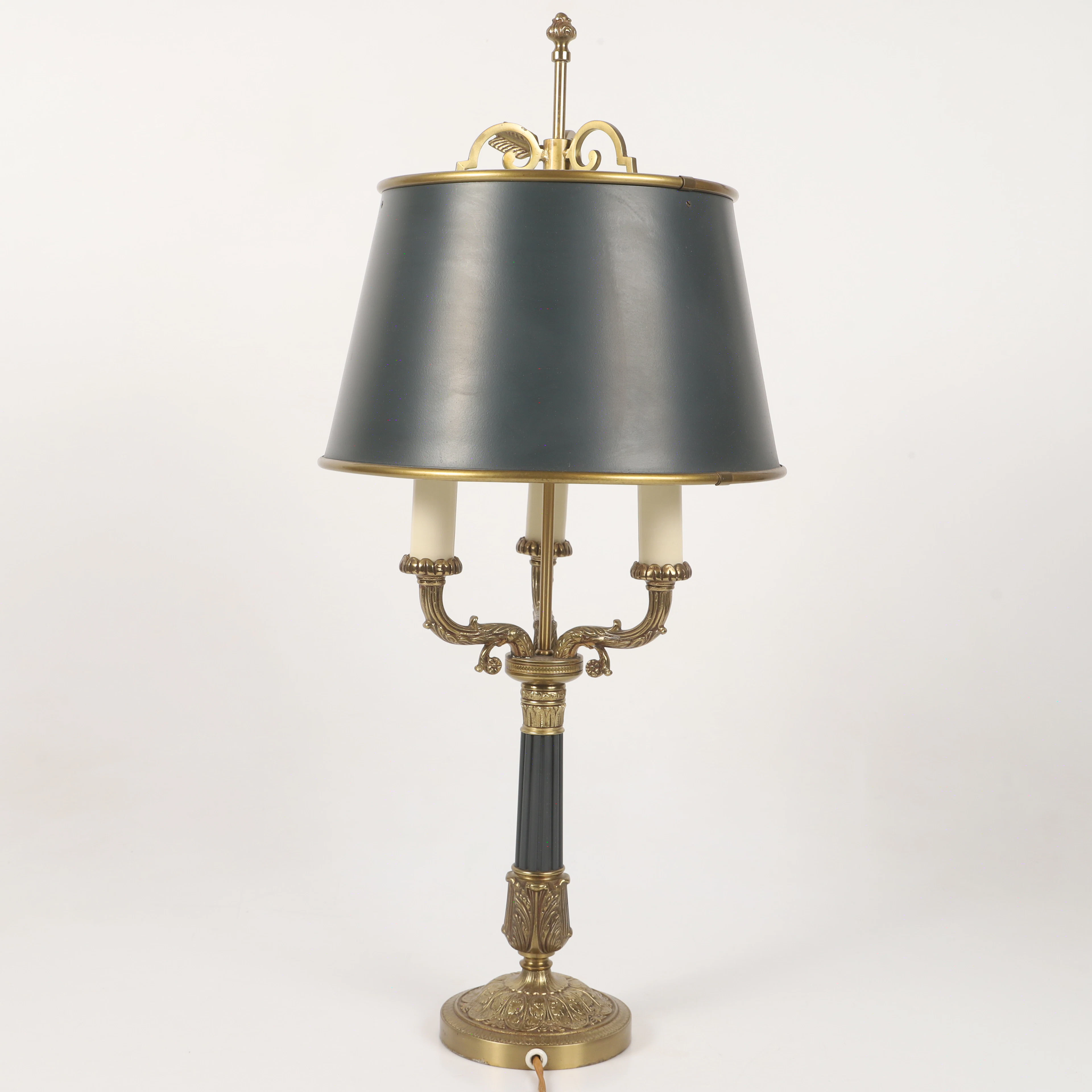 EINAR BÄCKSTRÖM. Bordslampa, mässing, empirestil, 1900-talets mitt.