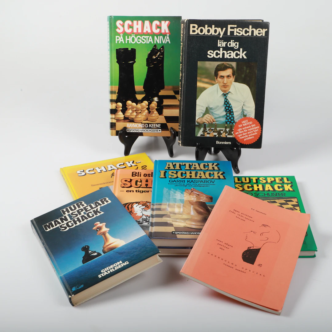 BÖCKER, 8 stycken om schack.