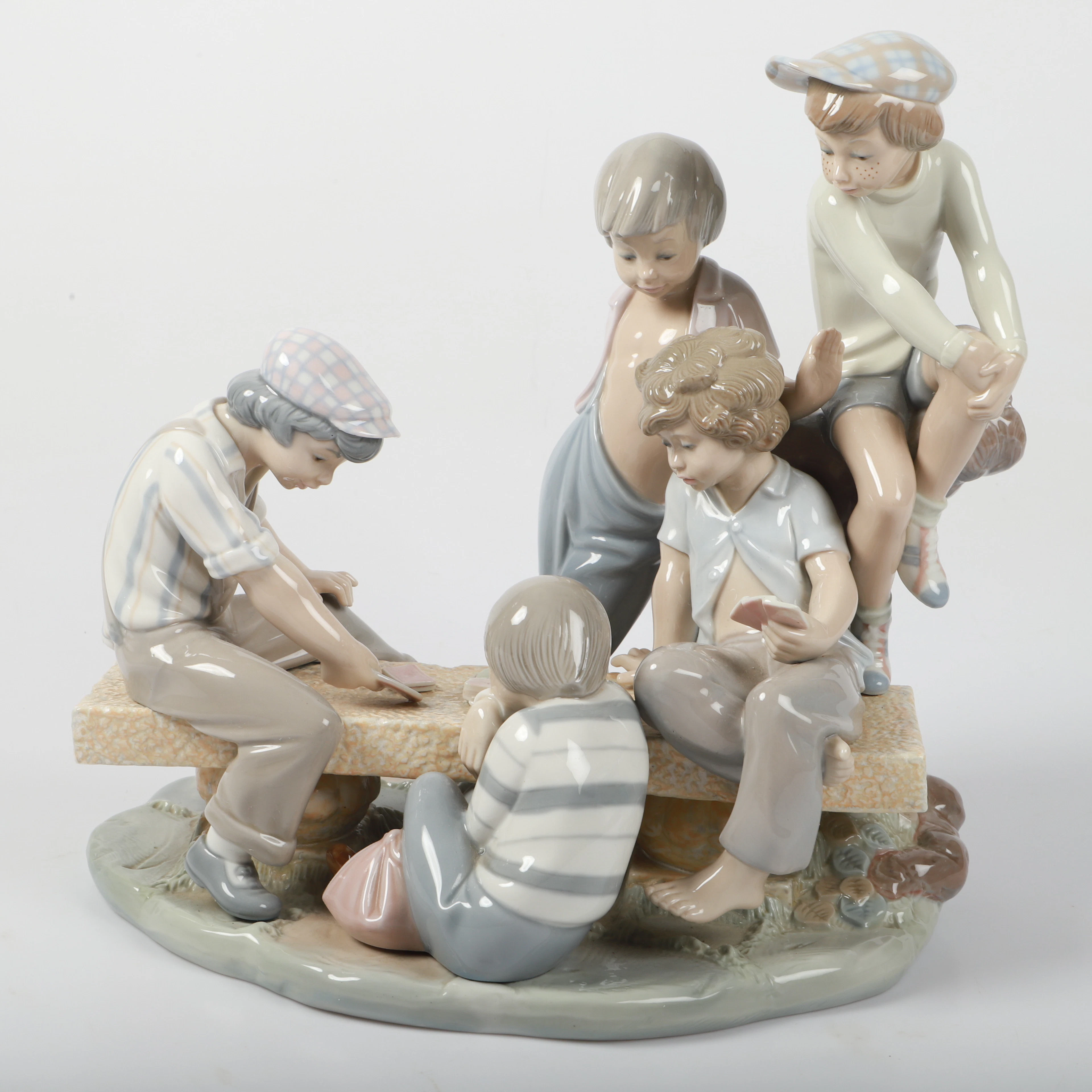 FIGURINGRUPP, kortspelare, porslin, Zaphir, Spanien.