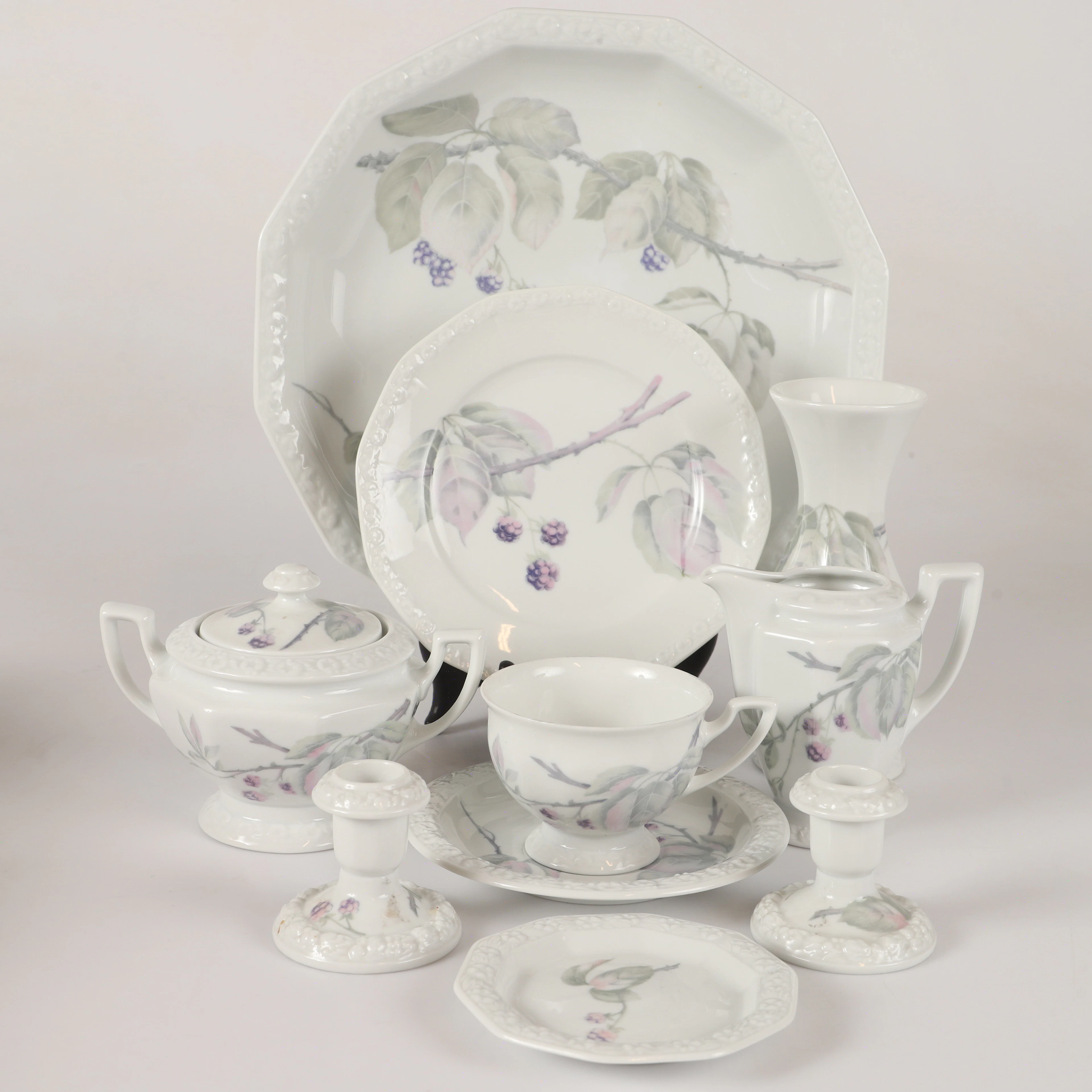 KAFFESERVIS, 54 delar, "Maria Björnbär", porslin, Rosenthal, Tyskland.