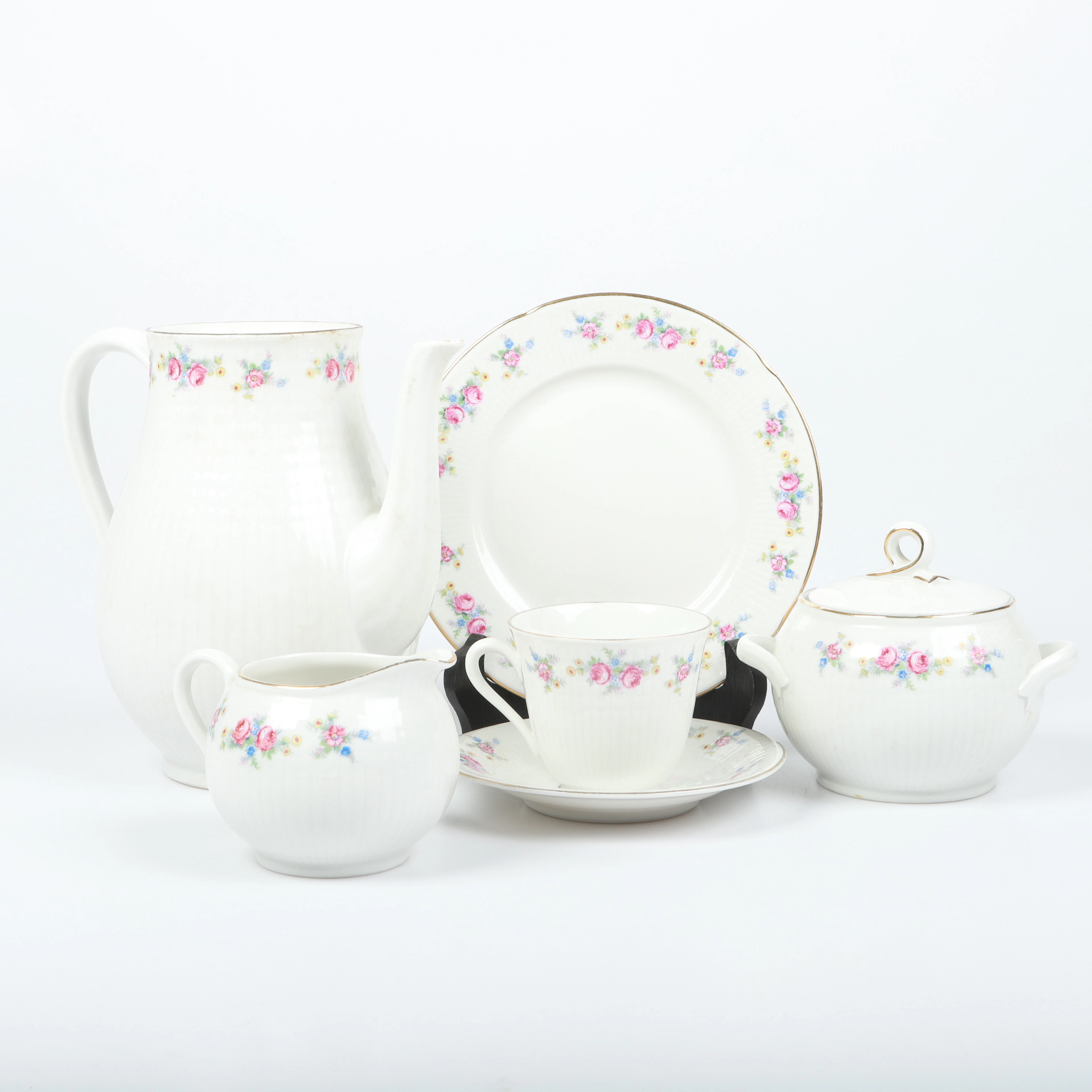 KAFFESERVIS, 71 delar, med blomsterdekor, porslin, Rörstrand.