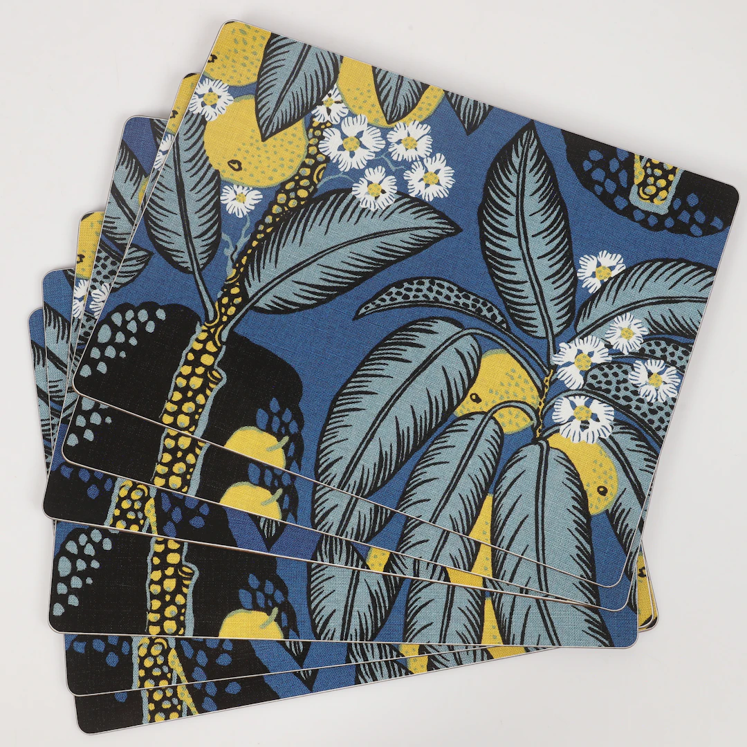 JOSEF FRANK. Bordsunderlägg, 6 stycken, "Notturno", Firma Svenskt