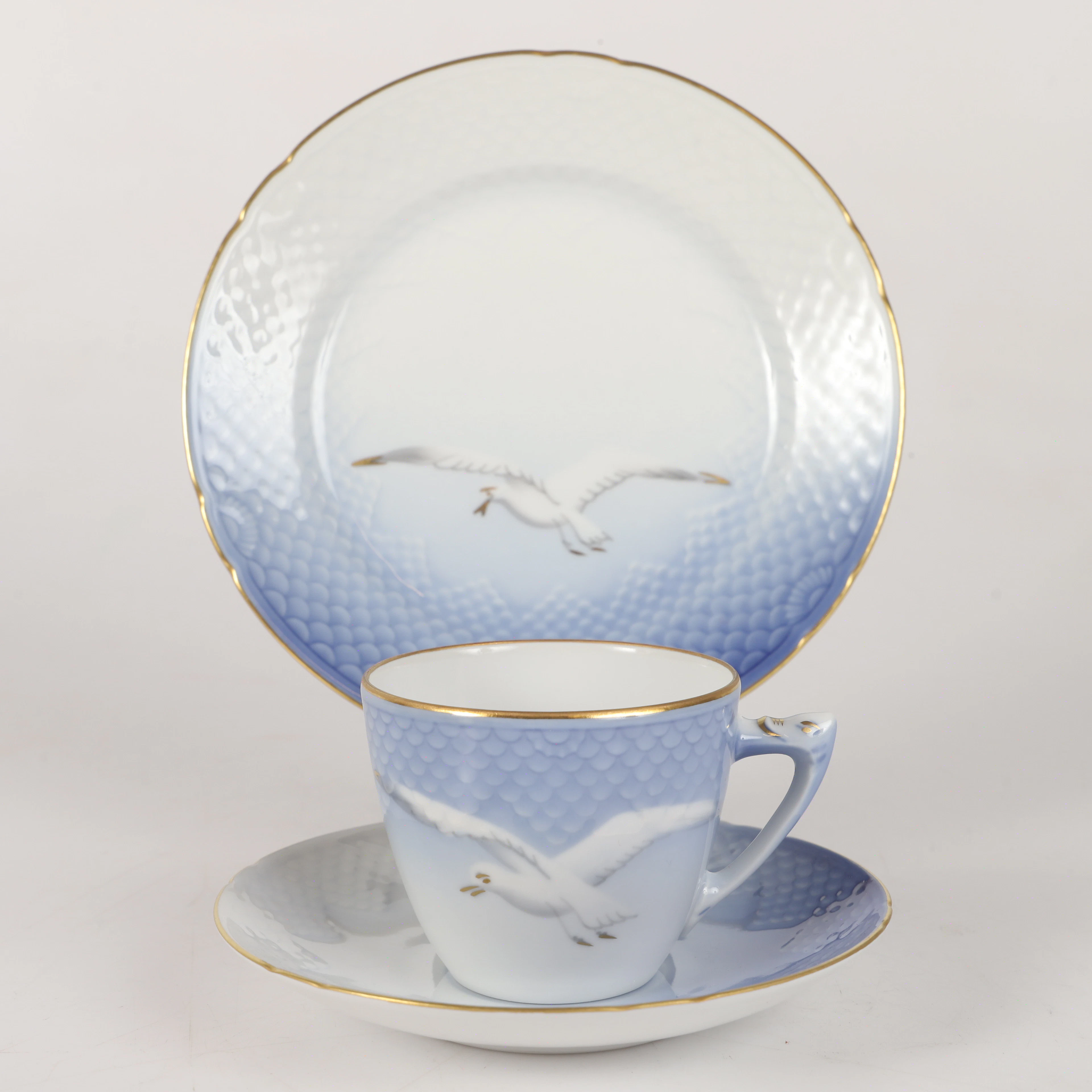 KAFFESERVIS, 30 delar, "Måsen", porslin, Bing & Gröndahl, Danmark.