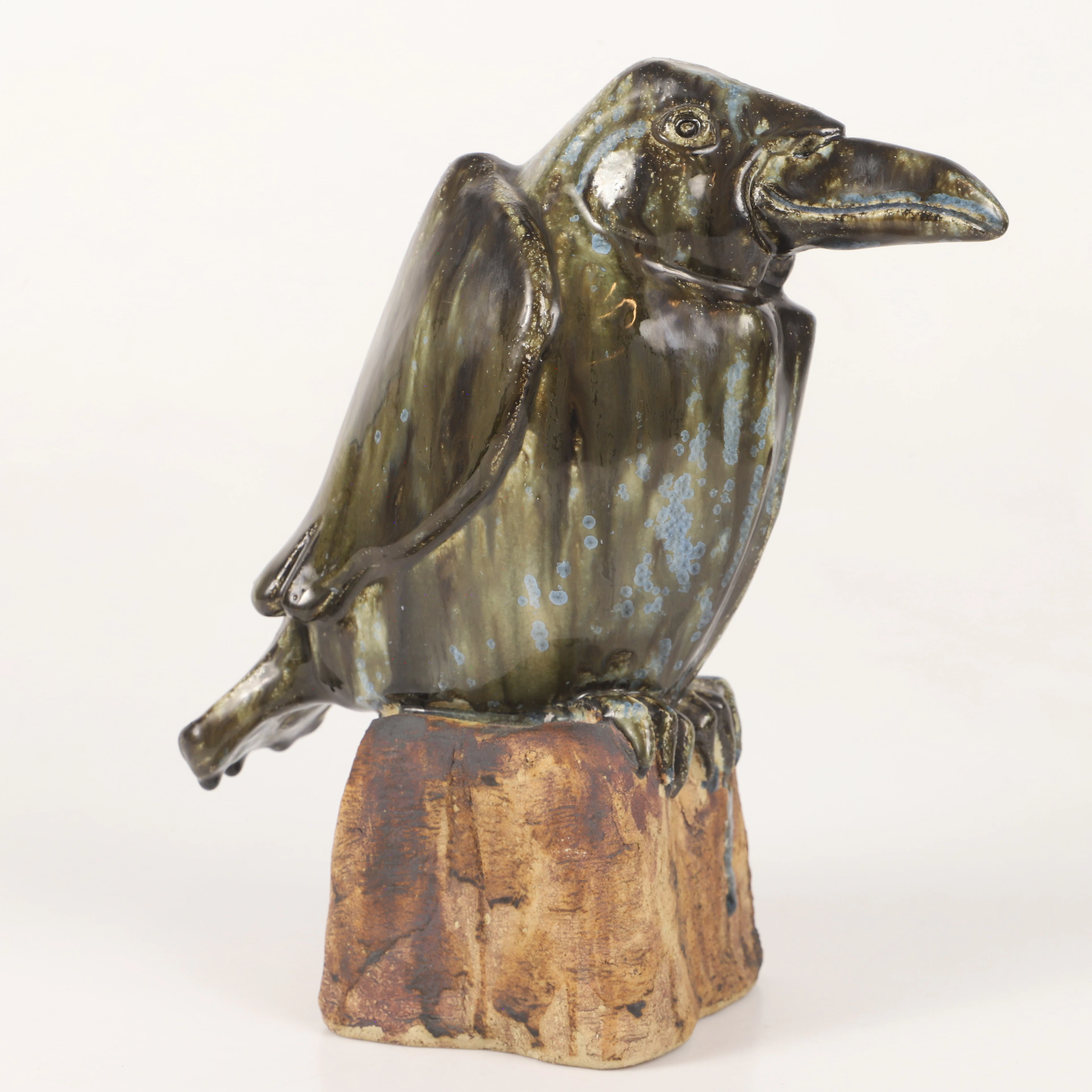 KLAS-GÖRAN KLAESSON. Skulptur, fågel, keramik, signerad Klase, Höganäs.