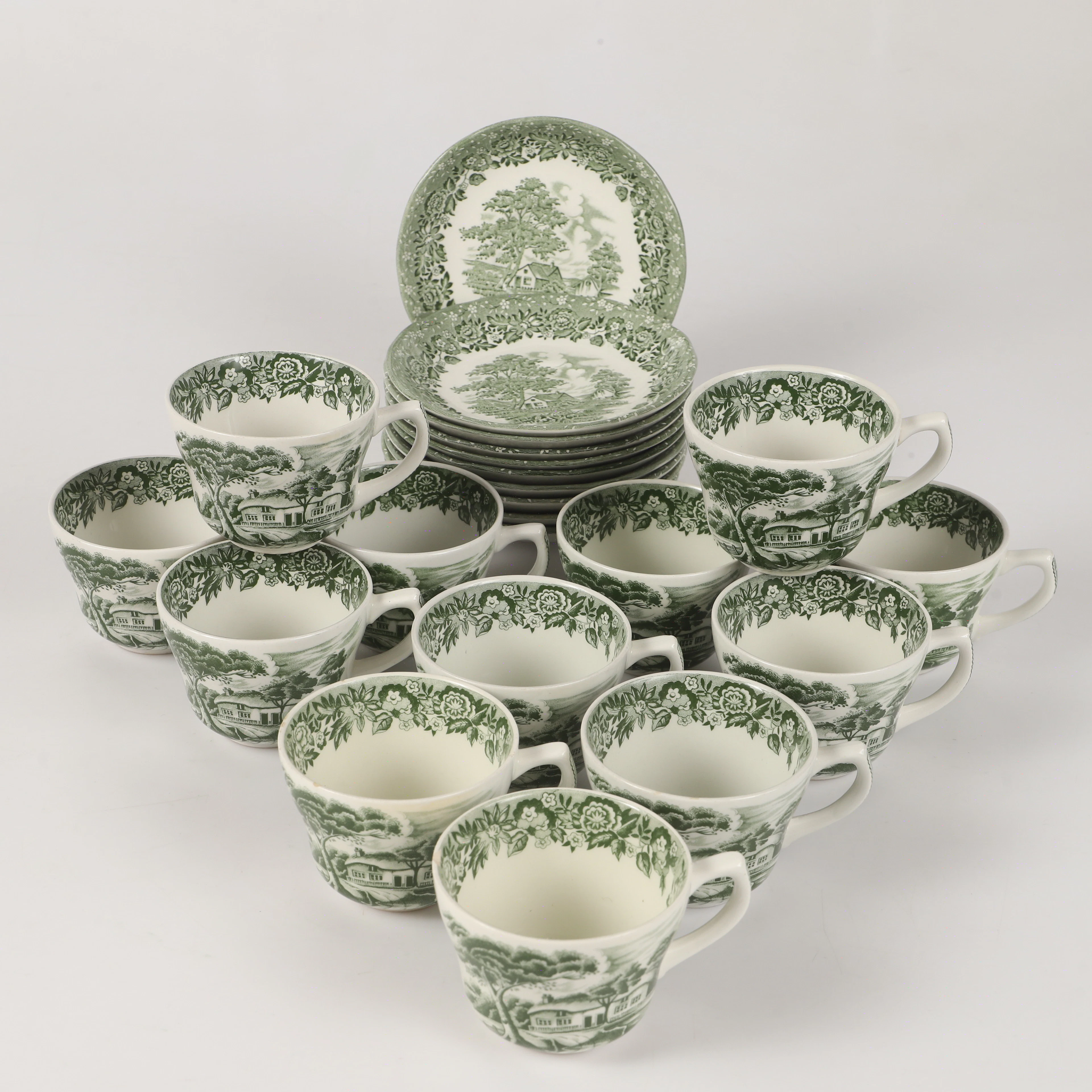 KAFFESERVIS, 32 delar, "Country Style", porslin, W.H. Grindley, Staffordshire