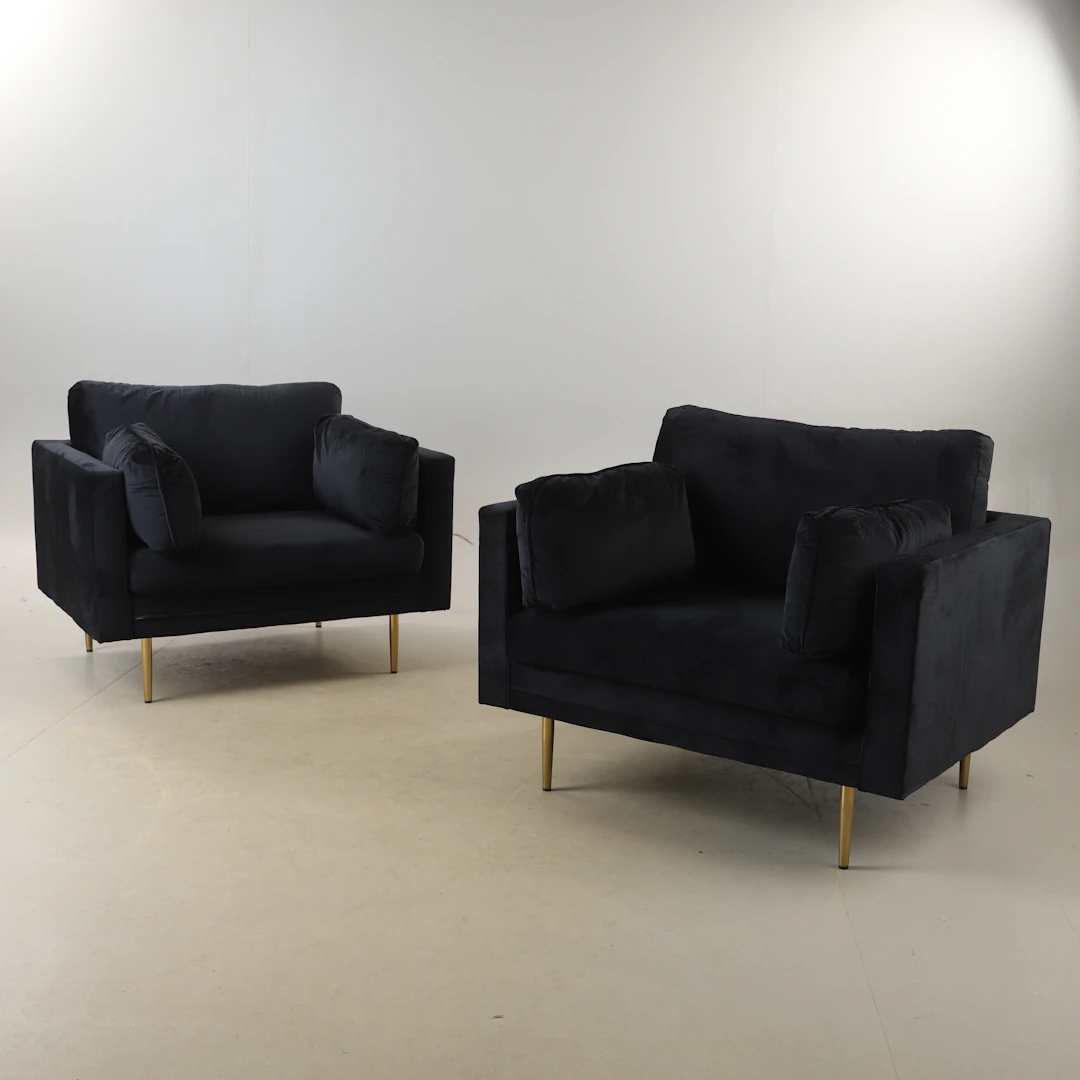FÅTÖLJER, 1 par, sammetsklädsel, Venture design, 2000-tal.