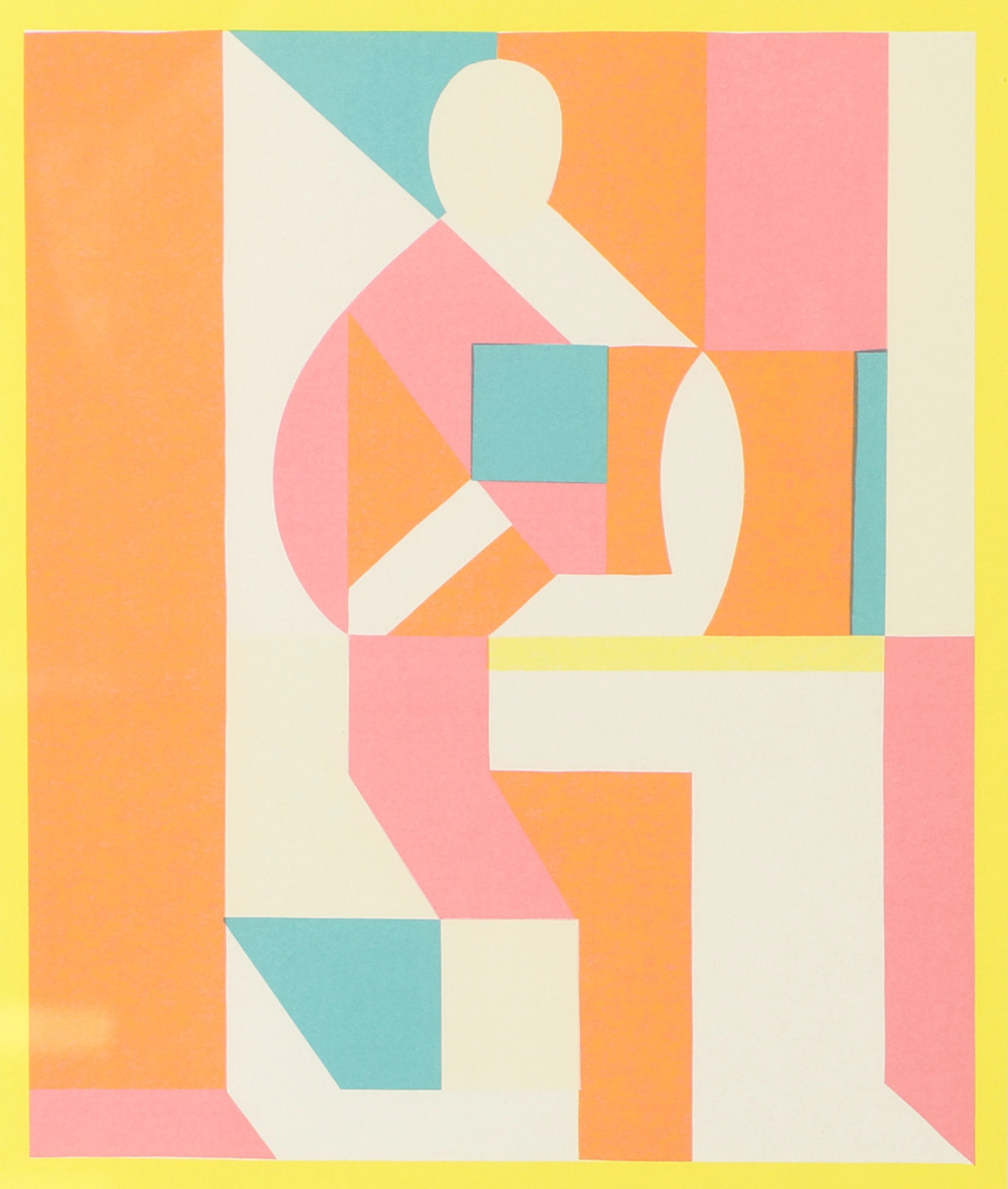 OLLE NYMAN. Geometrisk komposition, färglitografi, signerad -78.